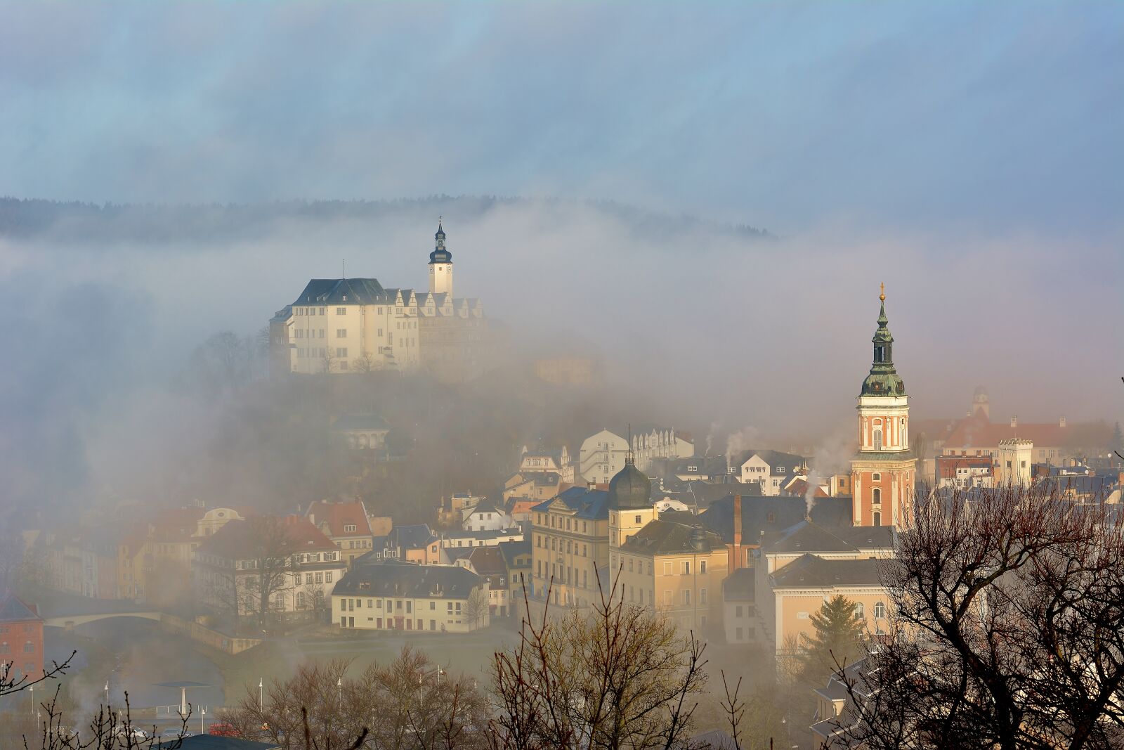 Nikon D5200 sample photo. Architecture, panorama, fog photography