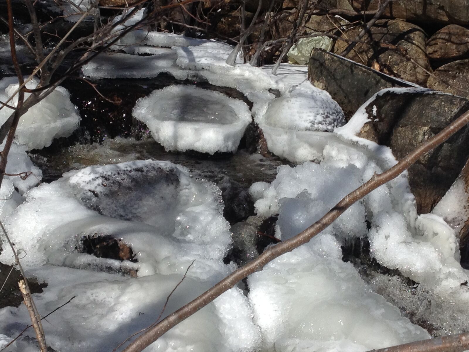iPhone 4S back camera 4.28mm f/2.4 sample photo. Waterfall, and, ice, formations photography