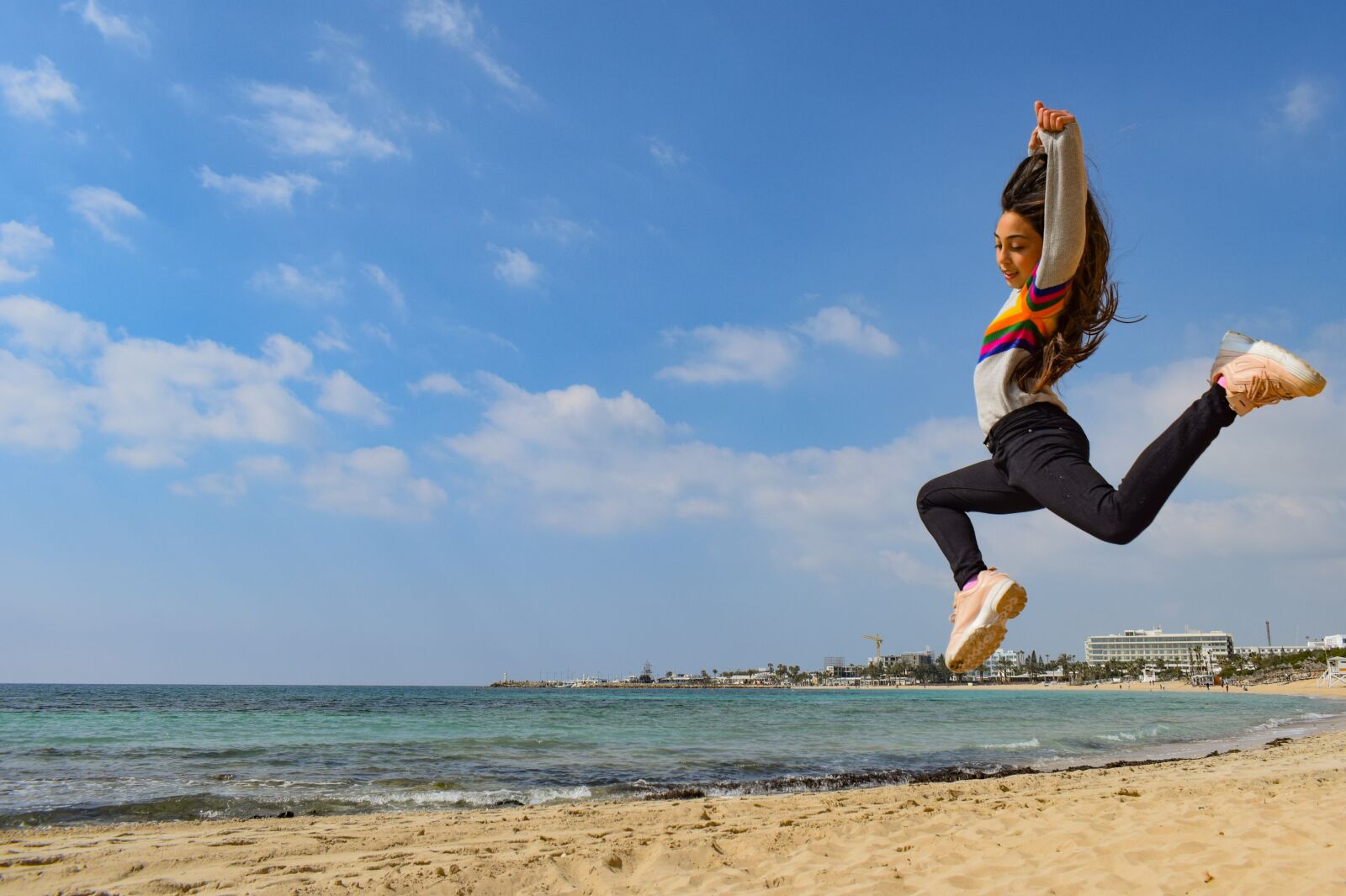Nikon D3300 sample photo. Girl, teenager, jumping photography