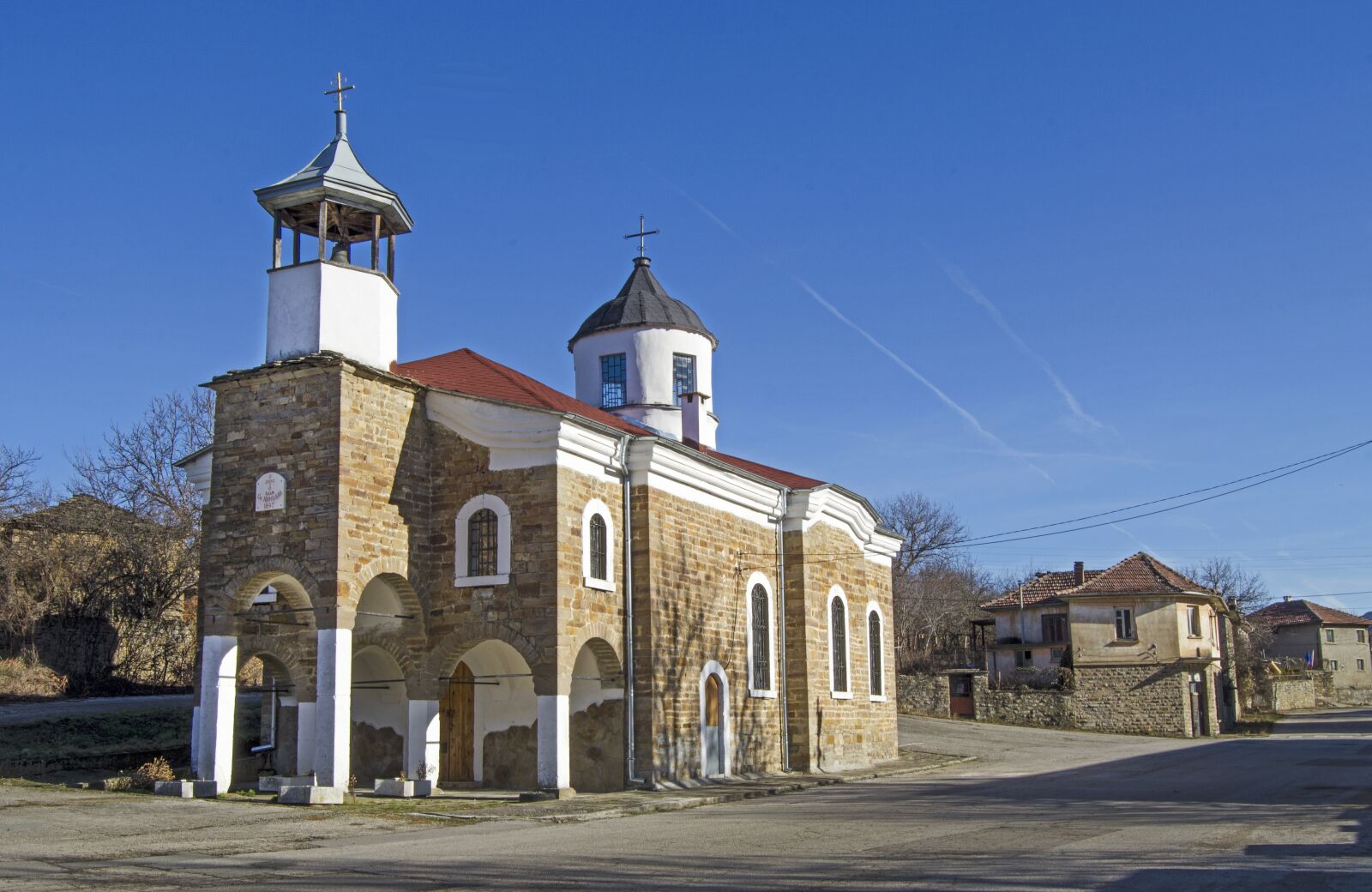 Nikon D5100 sample photo. Village church, village square photography