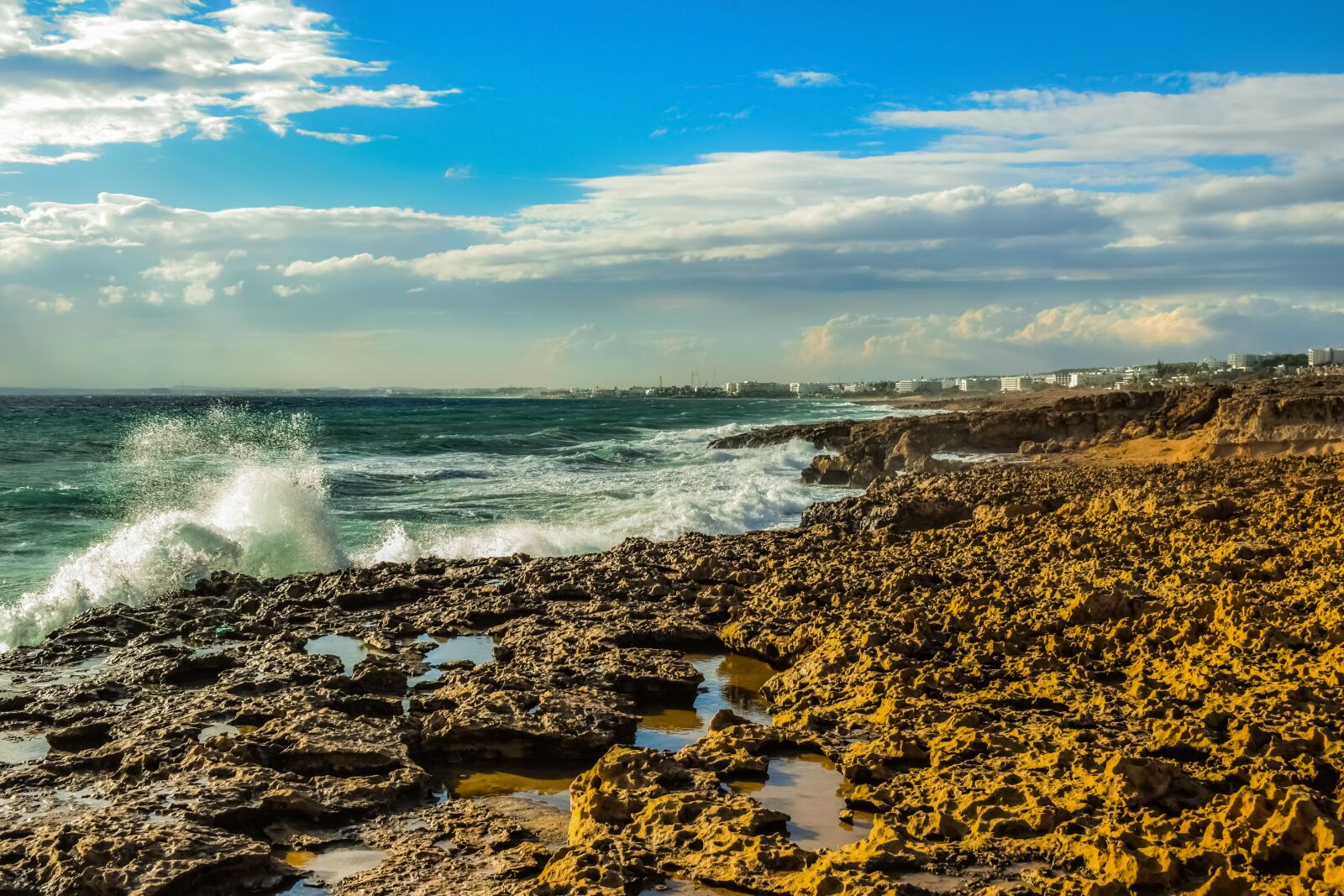 Nikon D3300 sample photo. Rocky coast, waves, sea photography