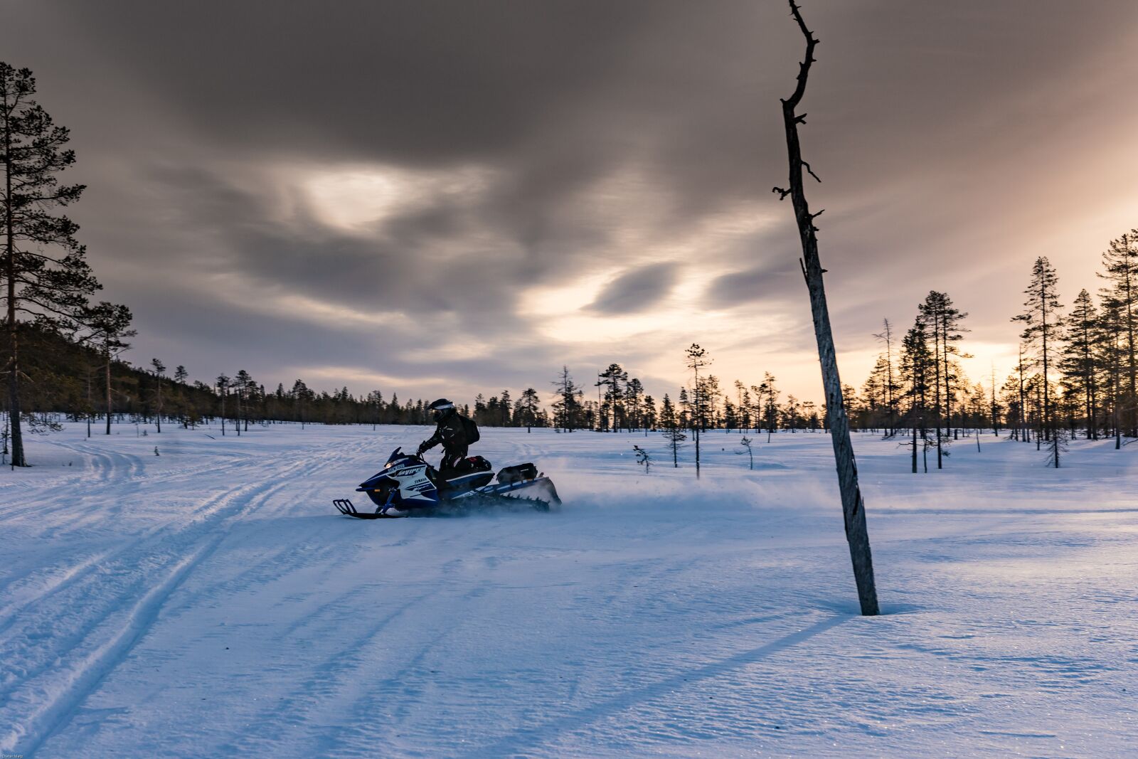 Canon EOS 7D Mark II sample photo. Lapland, polar winter, snowmobile photography