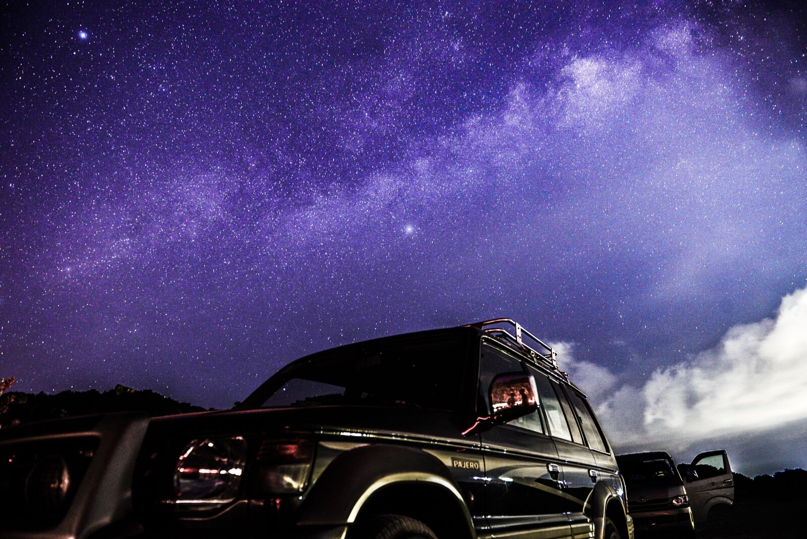 Nikon D610 sample photo. Car, galaxy, night photography