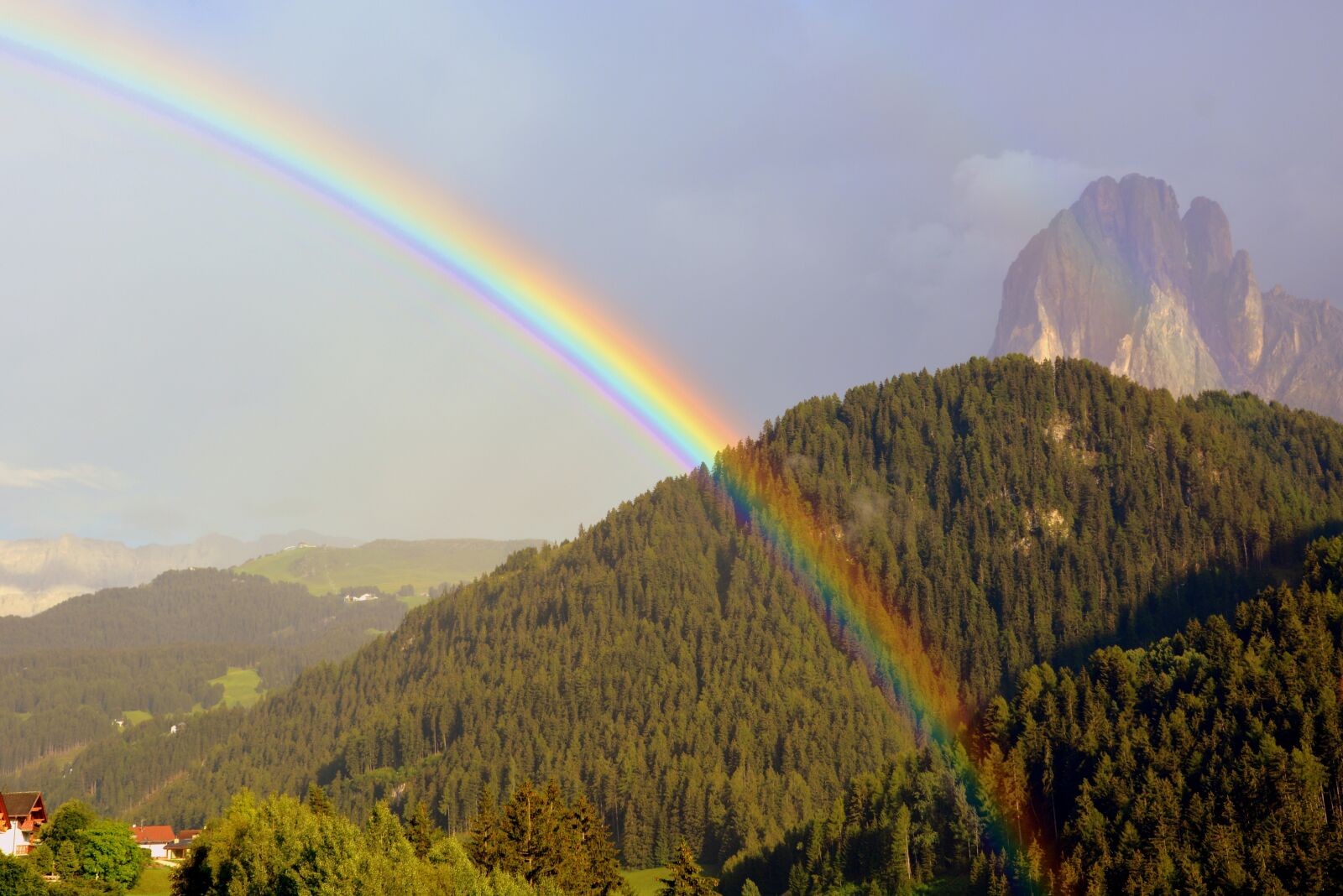 Nikon D7100 sample photo. Rainbow, dolomites, mountain photography