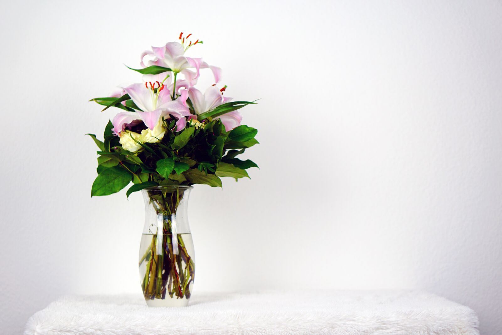 E 50mm F1.8 OSS sample photo. Flowers, bouquet, pink photography