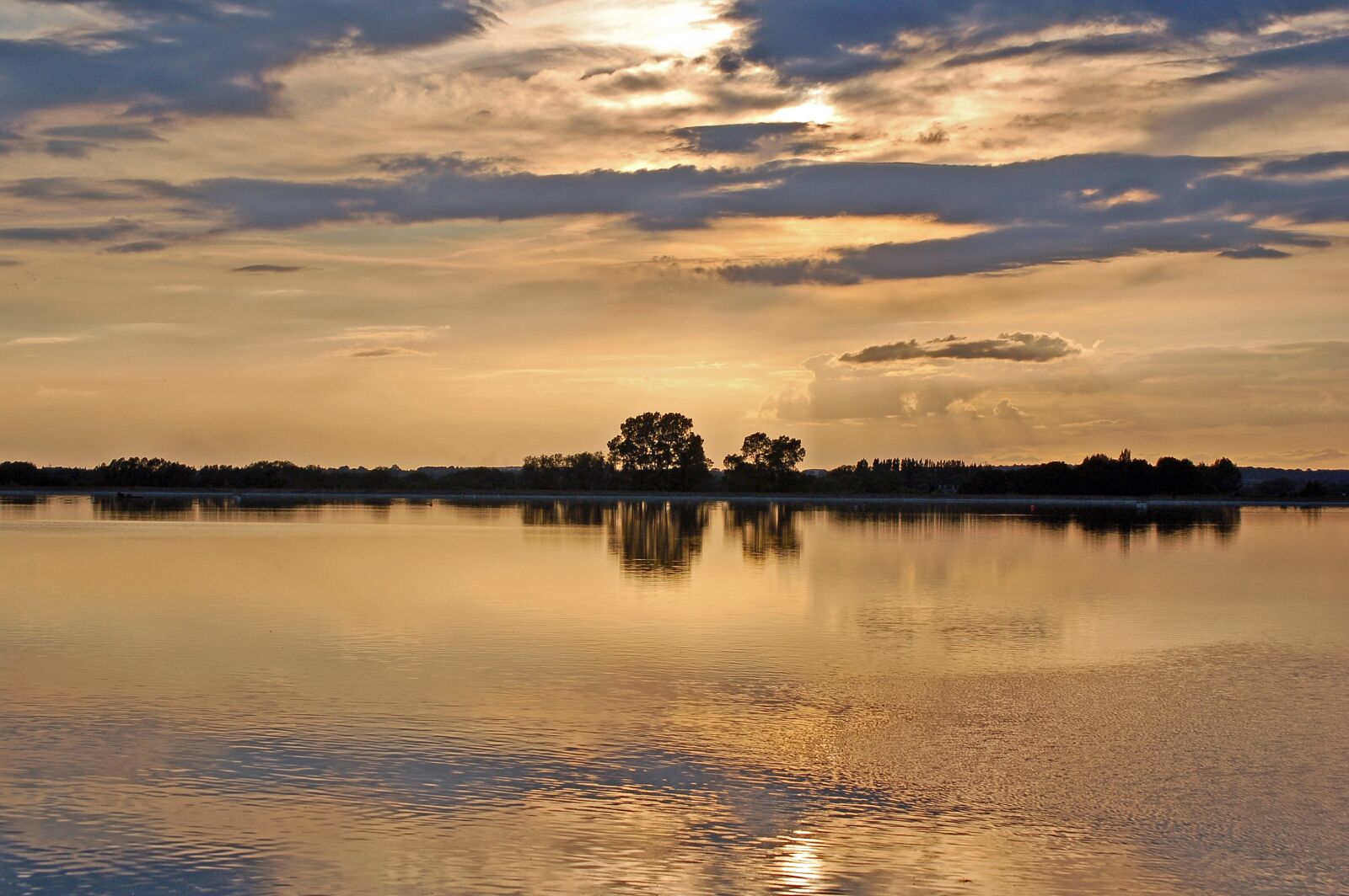Nikon D50 sample photo. Lake, sunset, clouds photography