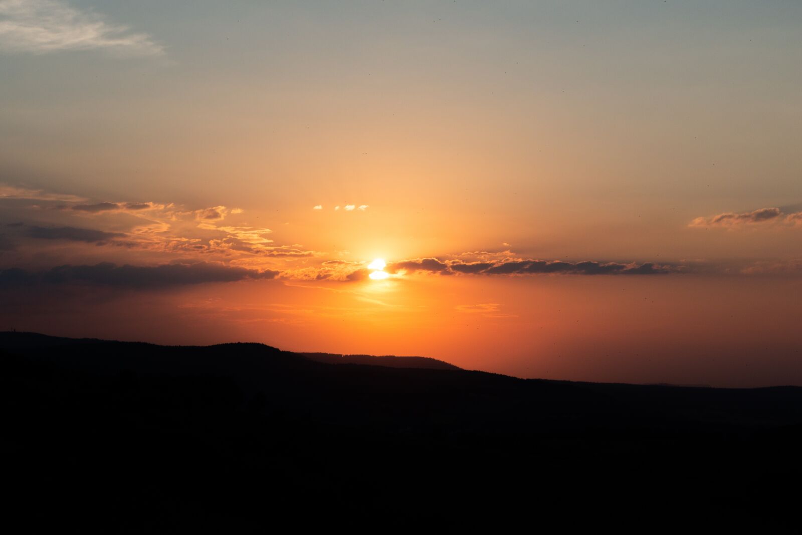 Sony Cyber-shot DSC-RX100 II sample photo. Sunset, clouds, orange photography