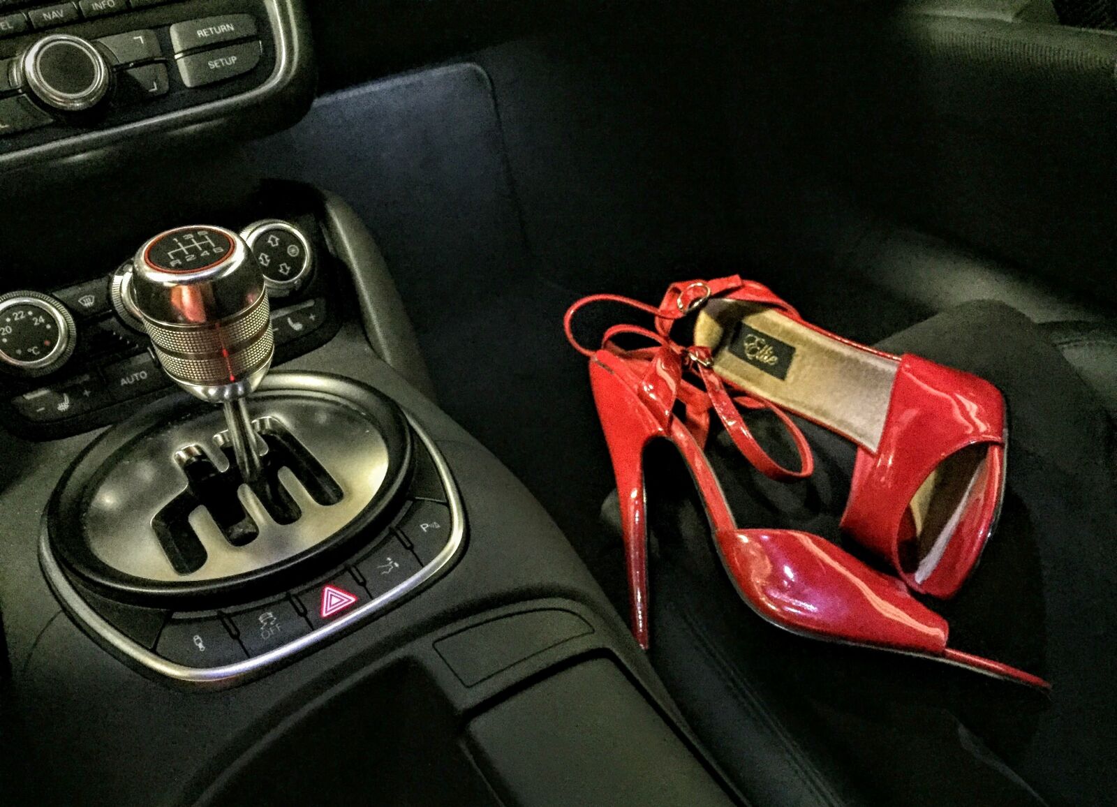 Apple iPhone 6 sample photo. Sports car, high heels photography