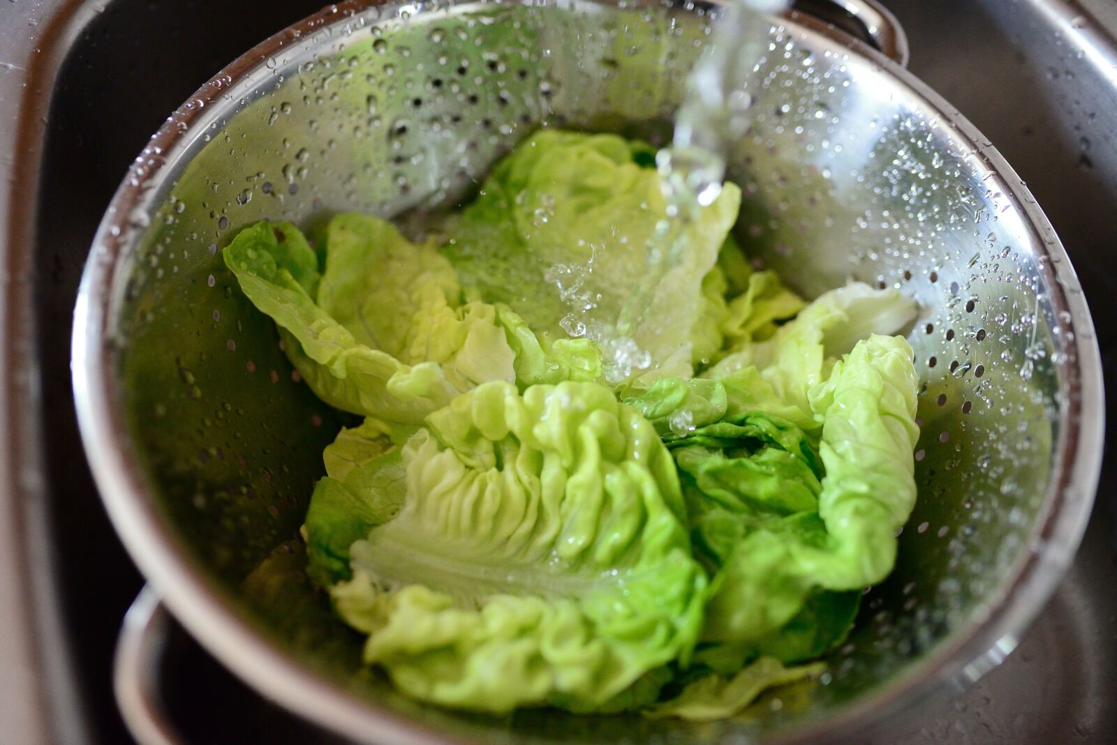 Nikon D610 sample photo. Salad, wash, water photography