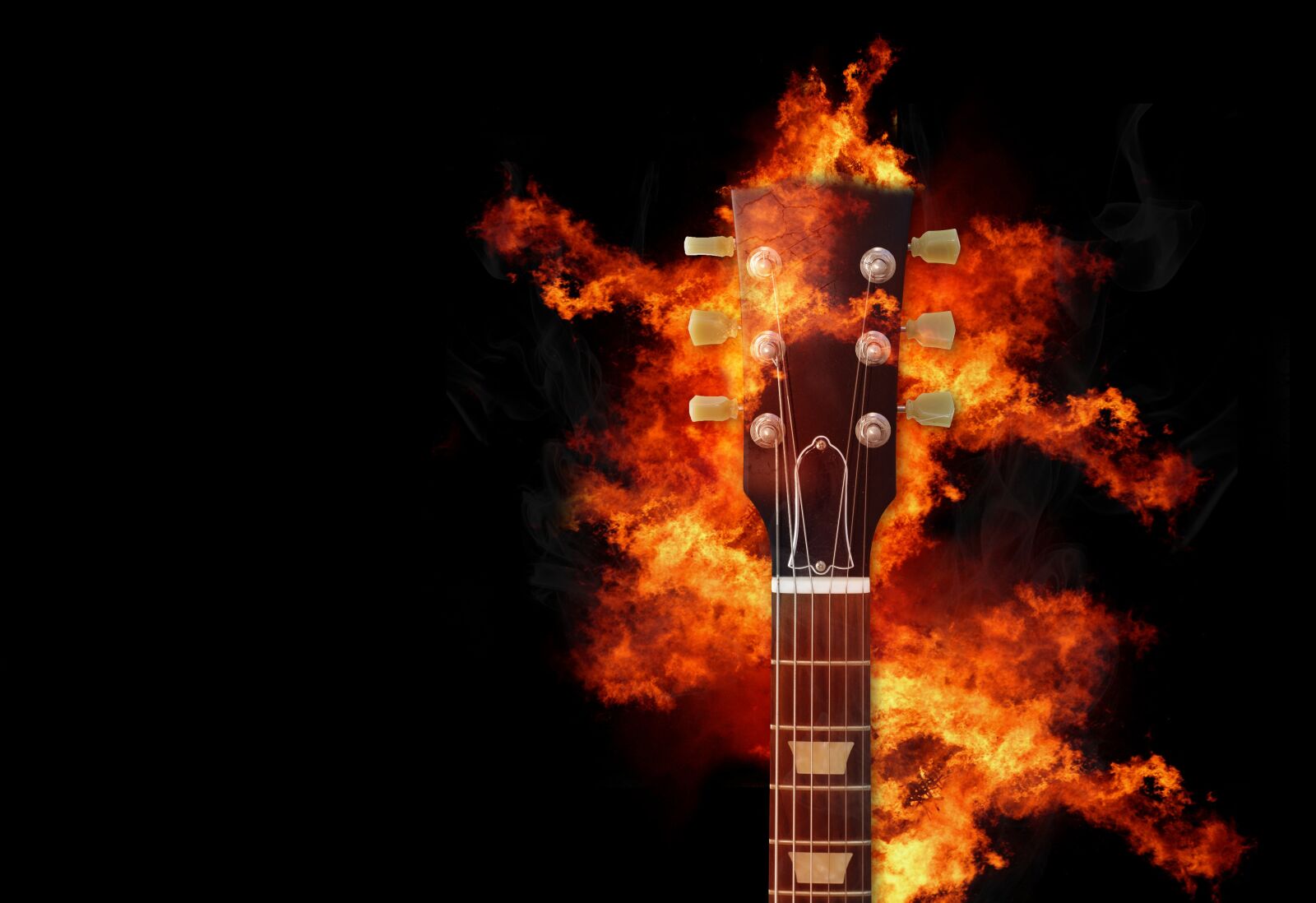 Nikon D7000 sample photo. Guitar, fire, music photography