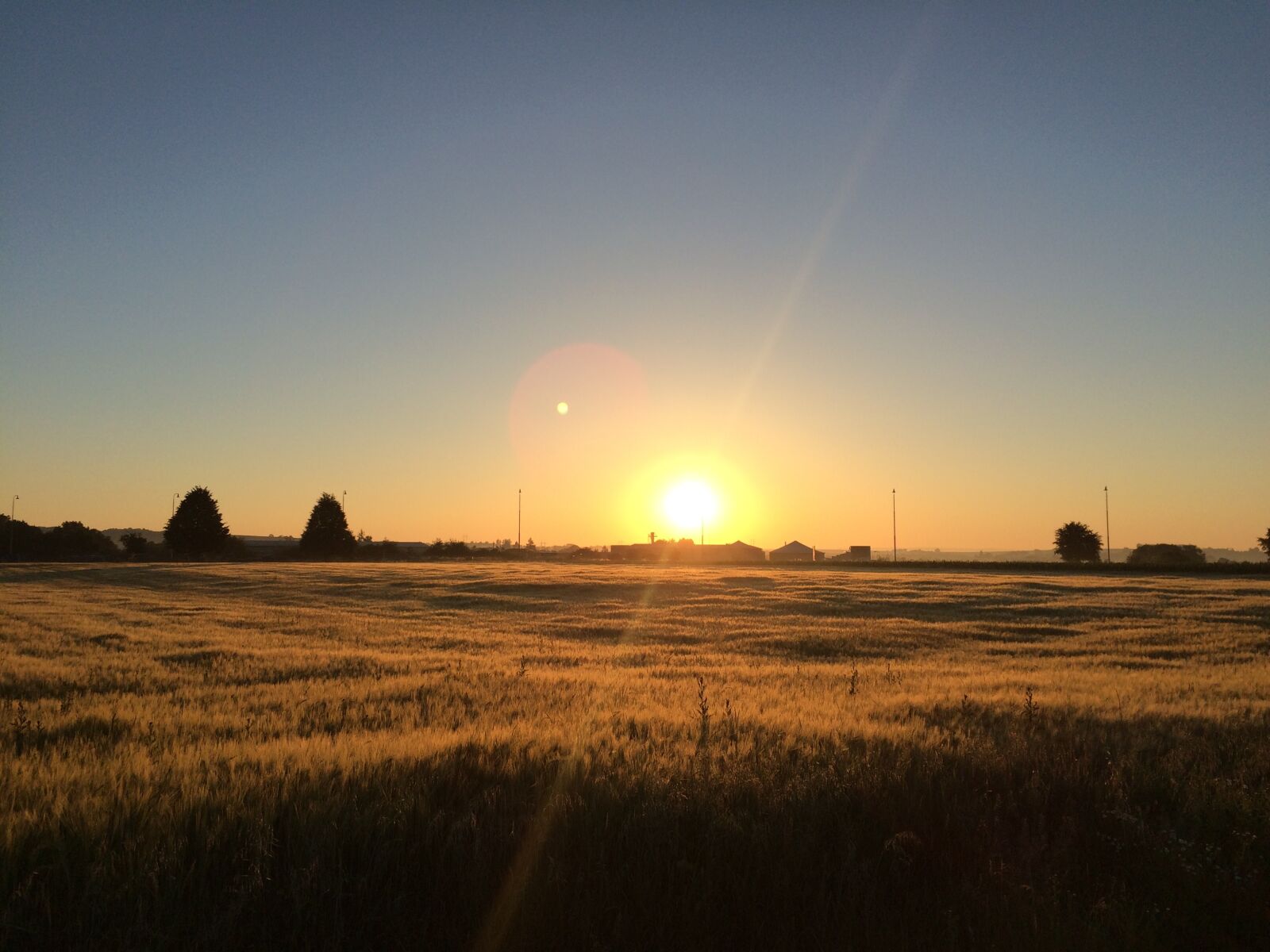 iPhone 5s back camera 4.15mm f/2.2 sample photo. Sunset, sun, field photography
