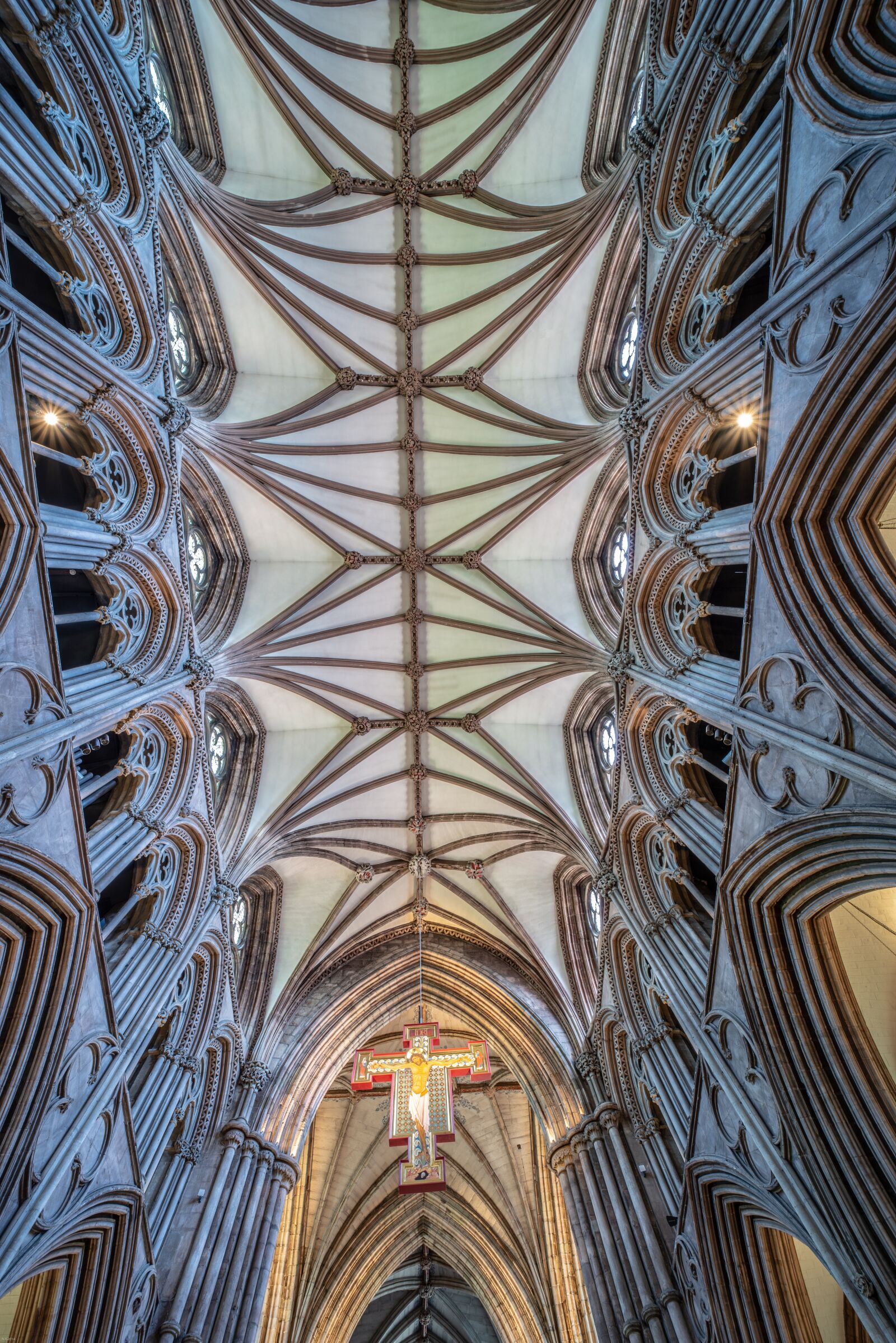 Nikon D800 sample photo. Lichfield, cathedral, ceiling photography