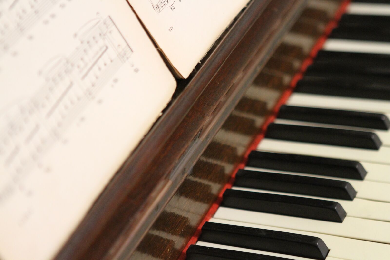 Canon EOS 7D + Canon EF 24-70mm F2.8L USM sample photo. Piano, music, notes photography