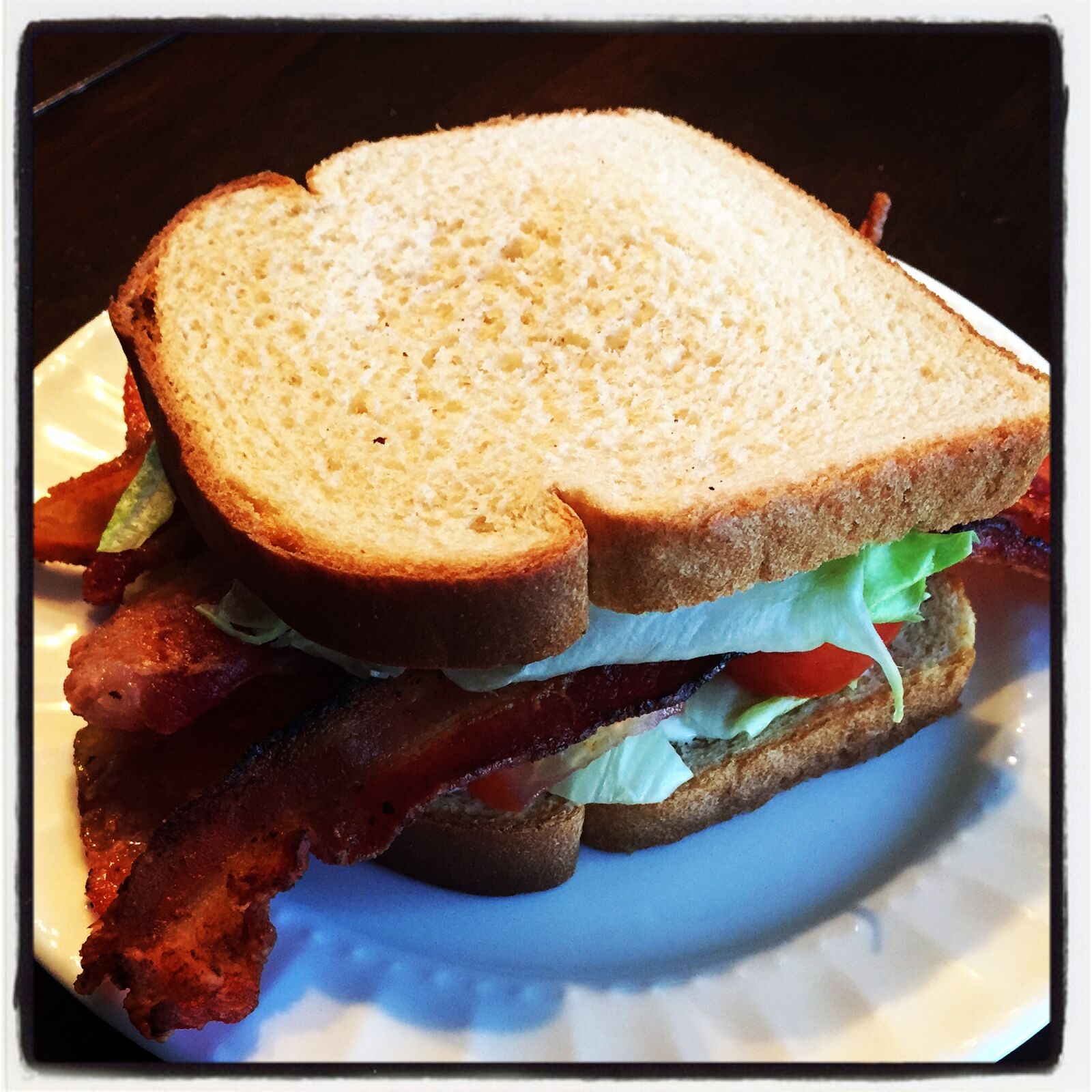 Apple iPhone 6 sample photo. Bacon, sandwich photography