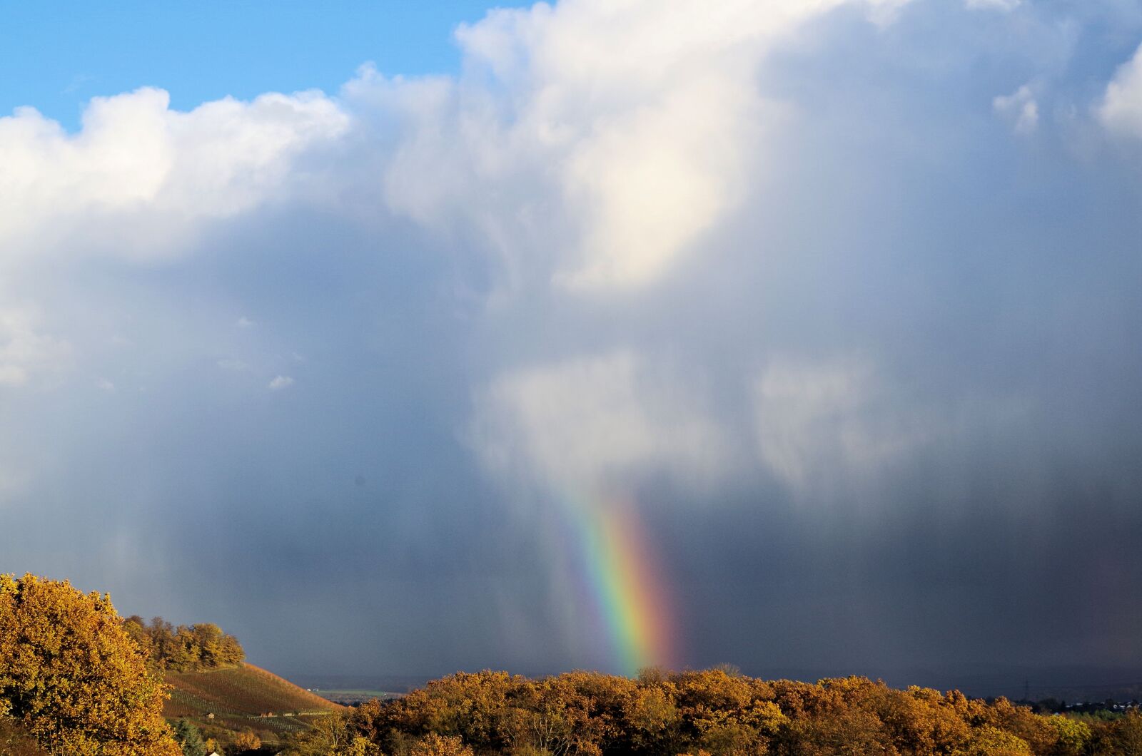Pentax K-50 sample photo. Rainbow, clouds, sky photography