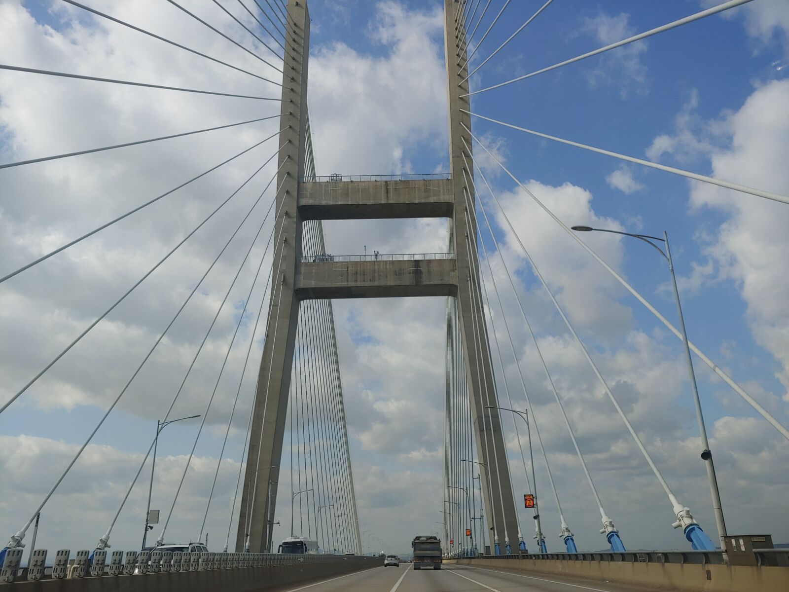 LG LM-G710N sample photo. Bridge, suspension bridge, cloud photography