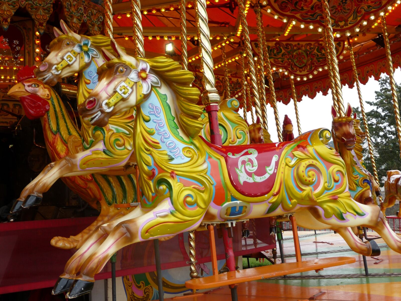 Panasonic Lumix DMC-TZ4 sample photo. Carousel horse, carousel animals photography