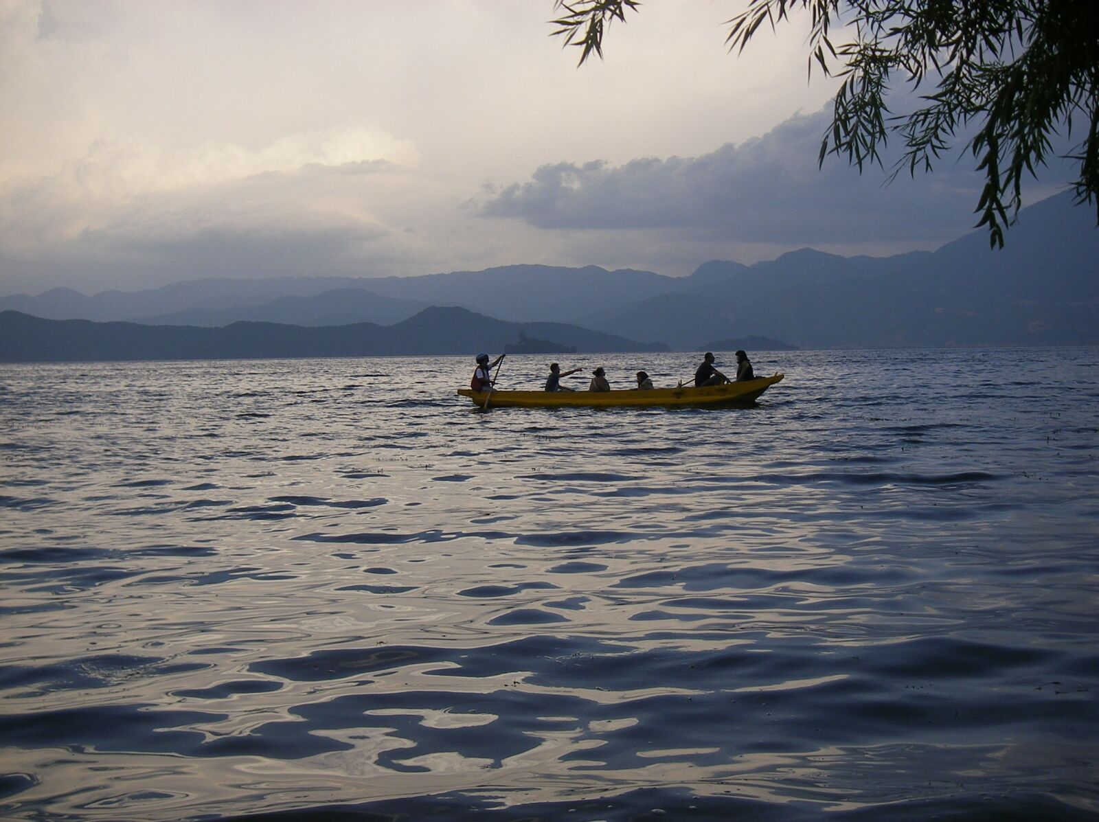 Olympus SP700 sample photo. Water, lugu lake, ship photography