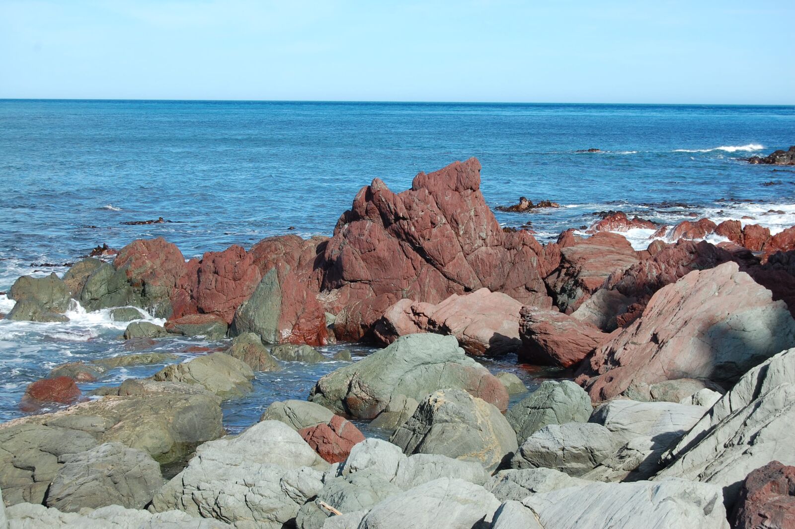 Nikon D40 sample photo. Red rock, new zealand photography