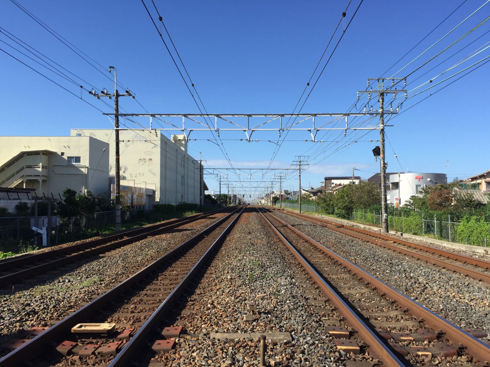 Apple iPhone 6 sample photo. Train, track, blue sky photography