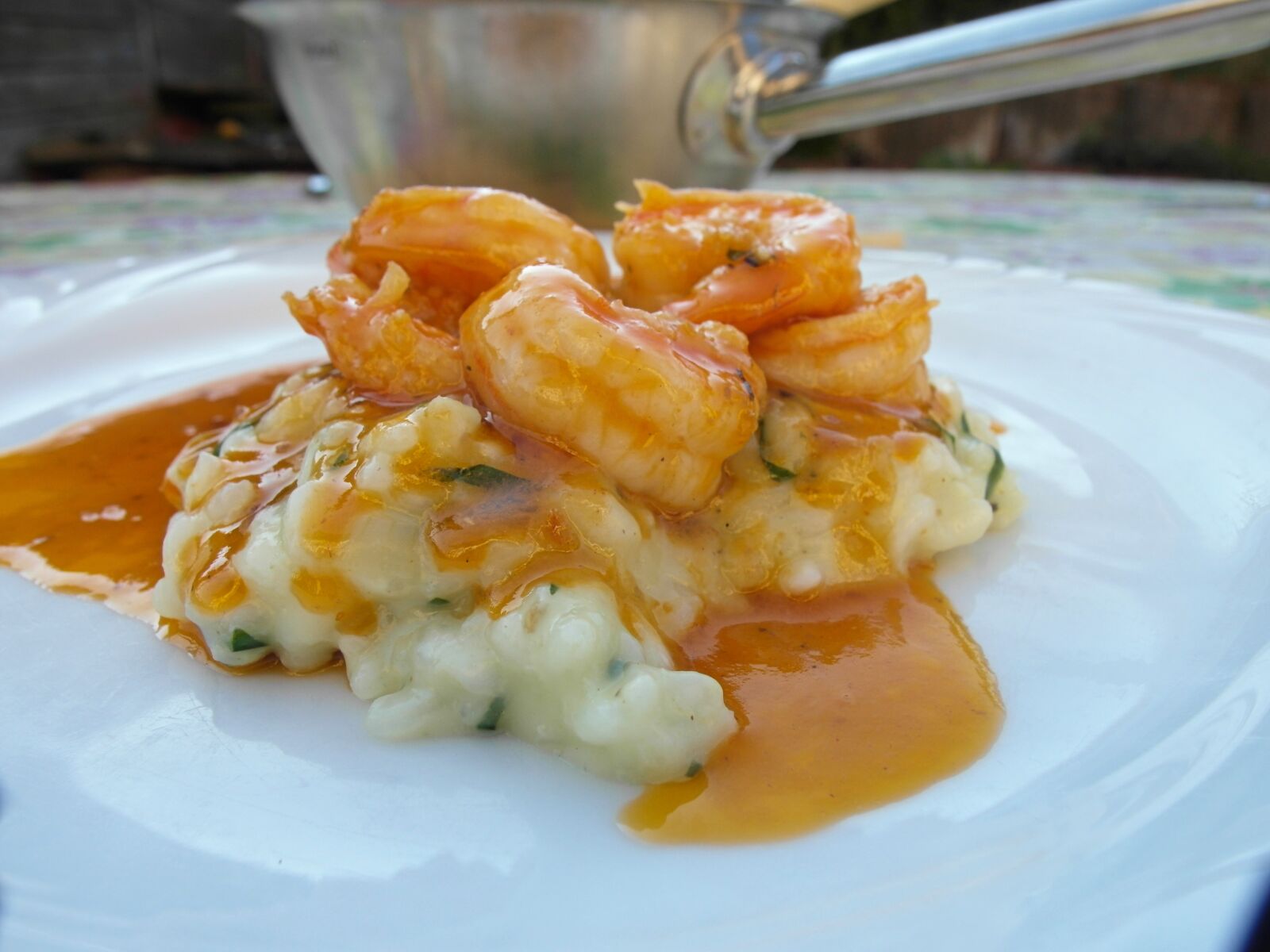 Samsung EX1 sample photo. Shrimp, seafood, risotto photography