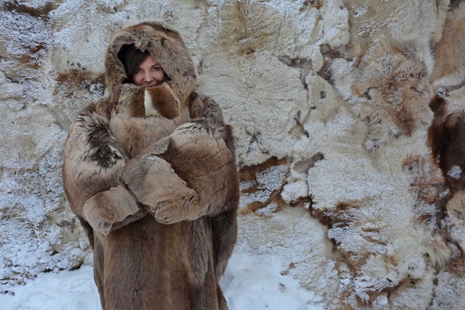Nikon D5200 sample photo. Winter, fur coat, cold photography