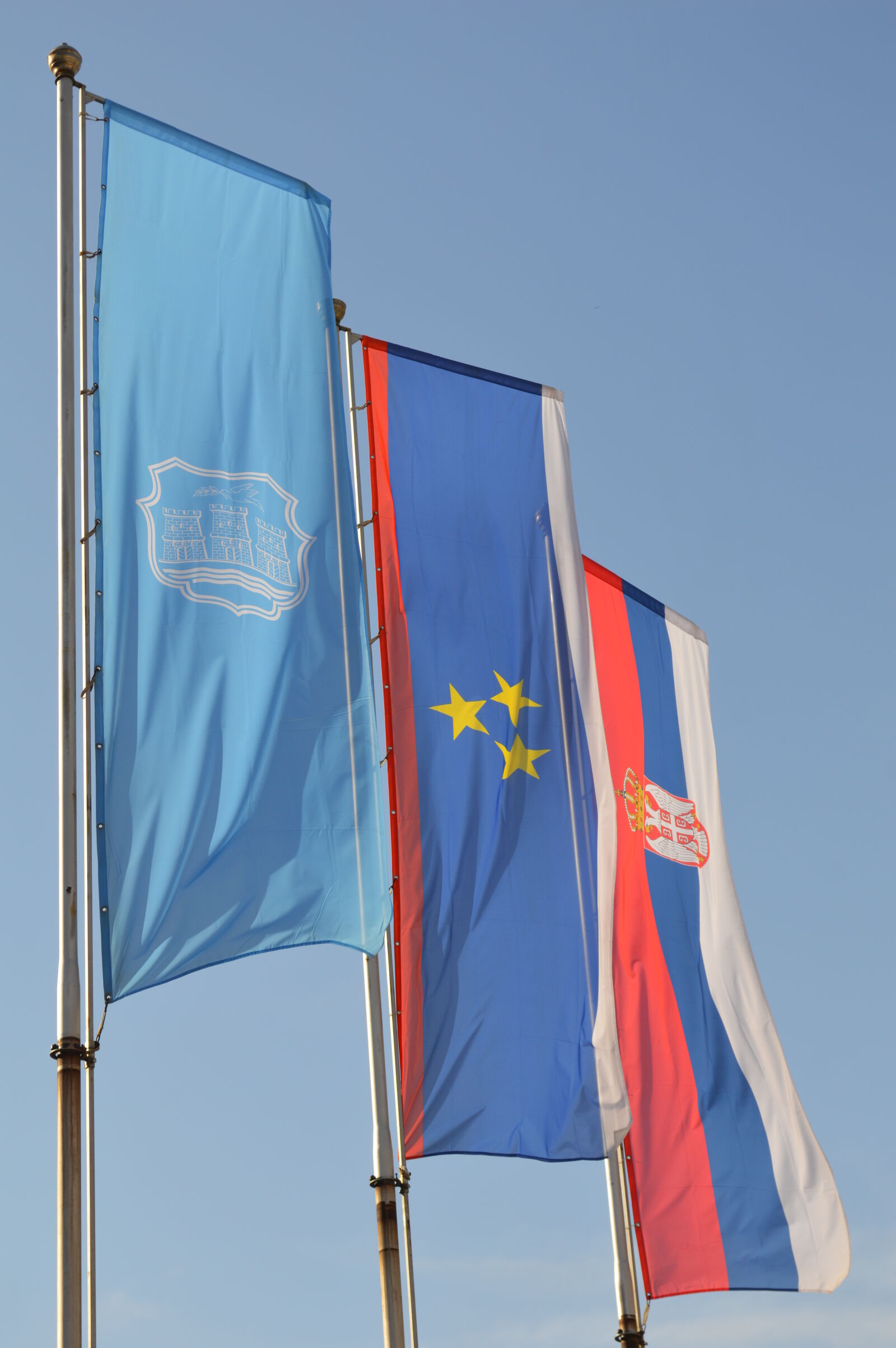 Nikon D3200 sample photo. Flags, serbia photography