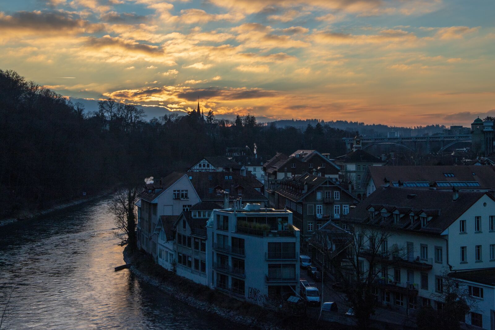 Canon EOS 6D Mark II sample photo. Bern, aare, evening photography
