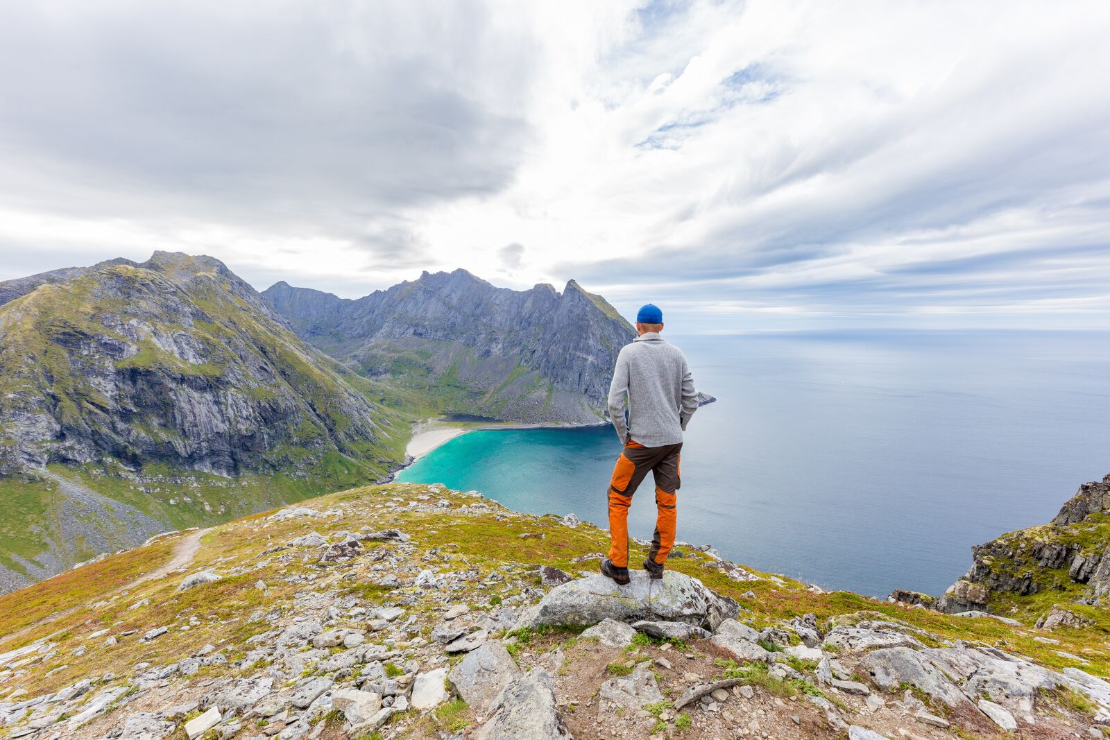 12-24mm F4 DG HSM | Art 016 sample photo. Man, landscape, lofoten island photography