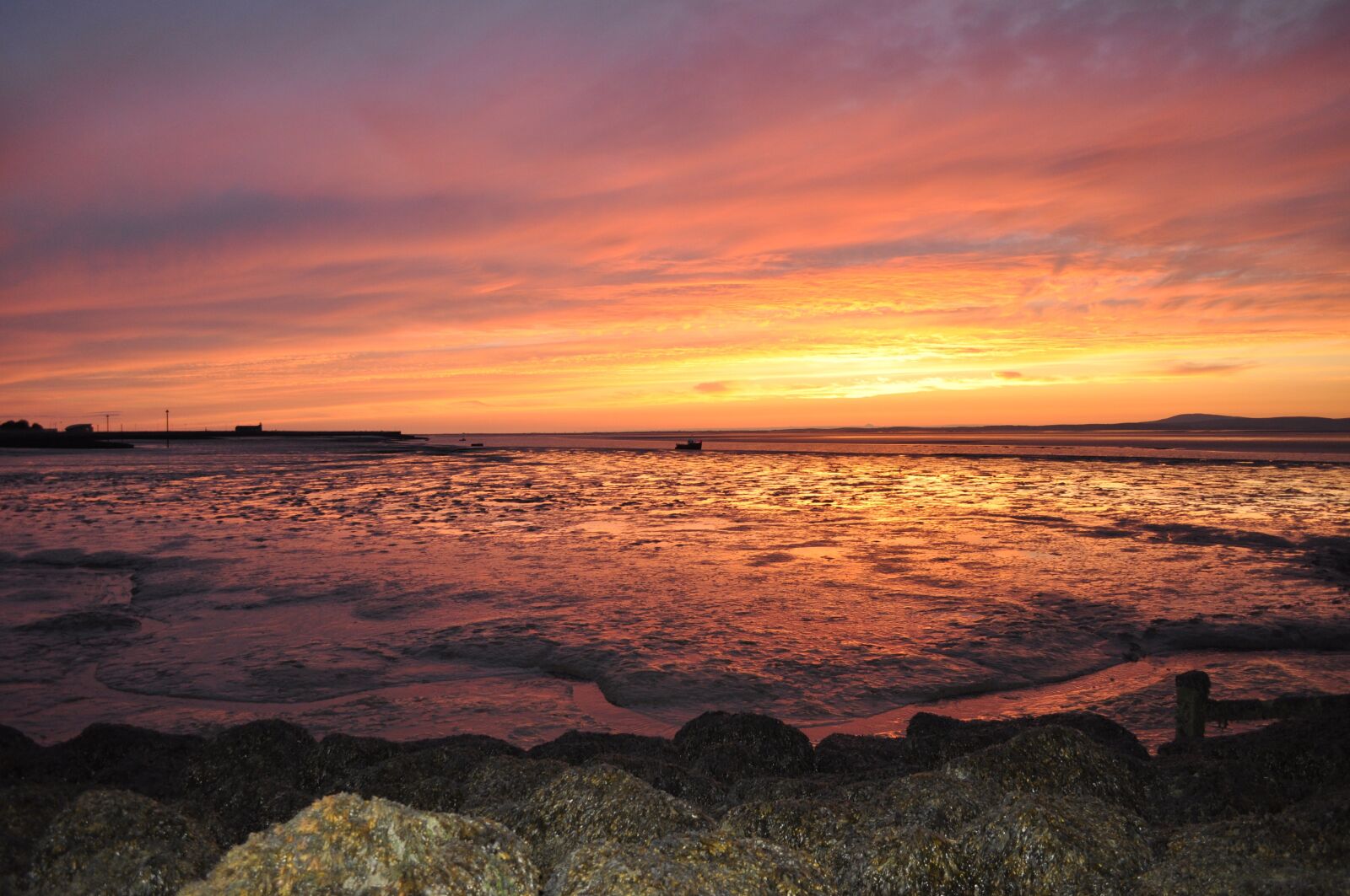 Nikon D5000 sample photo. Sunset, morecambe bay, setting photography