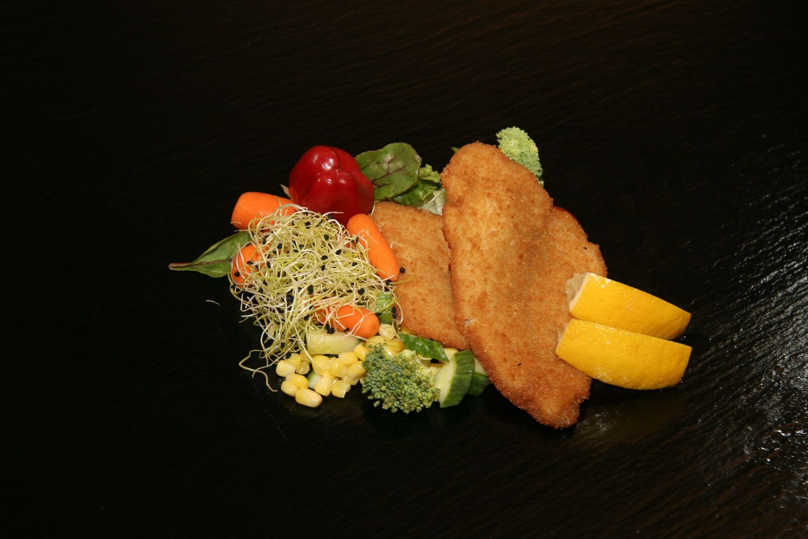 Canon EOS 20D sample photo. Fish fillet, breaded, fried photography