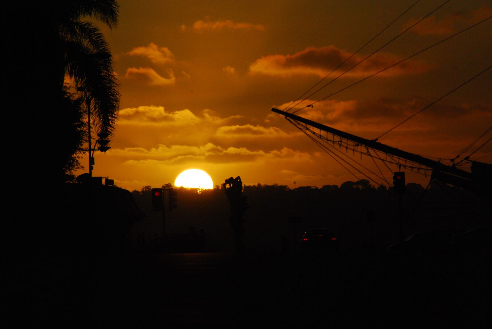 Nikon D60 sample photo. Sunset, silhouette, sun photography