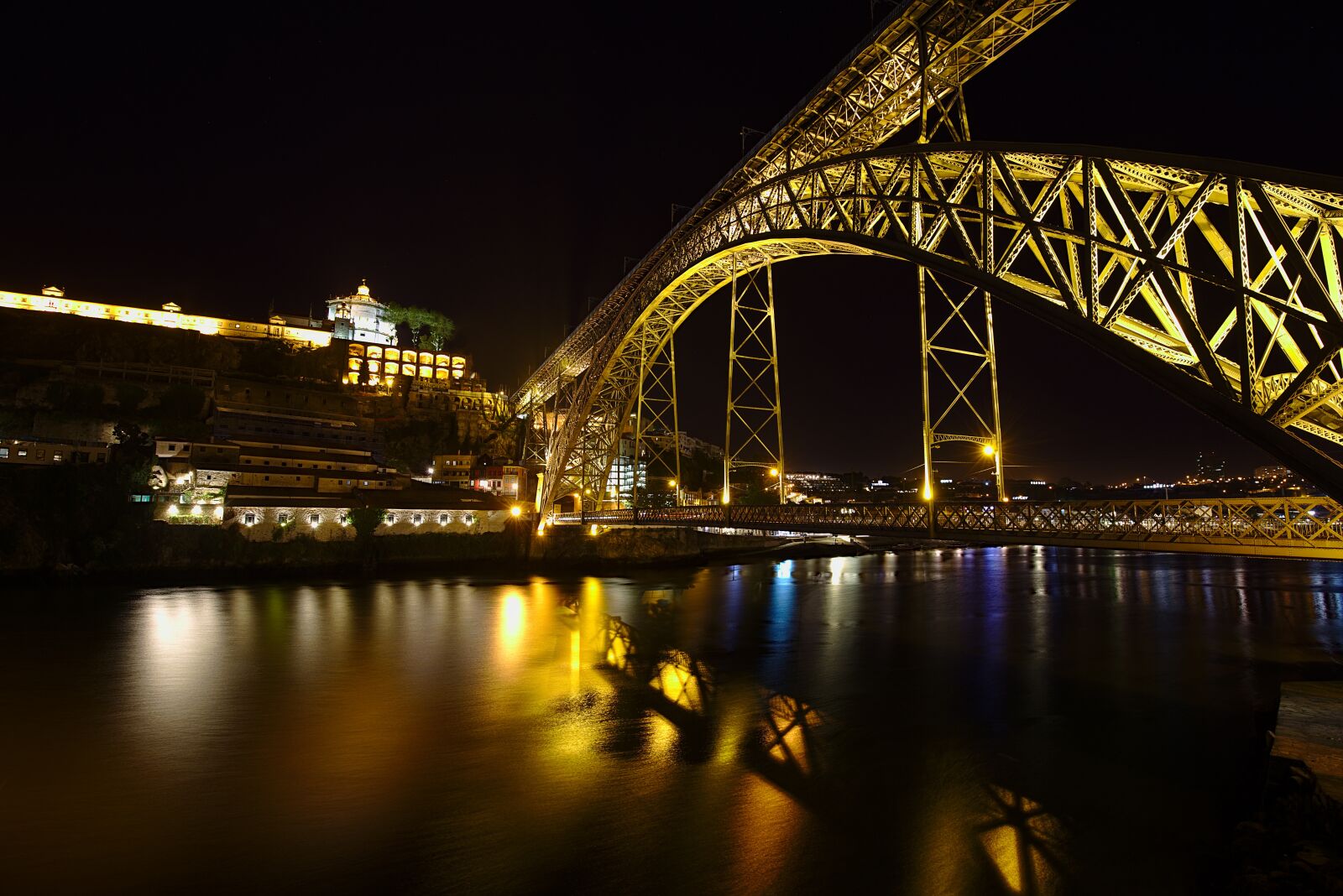 Canon EOS 6D + Canon EF 16-35mm F4L IS USM sample photo. Bridge, river, night photography