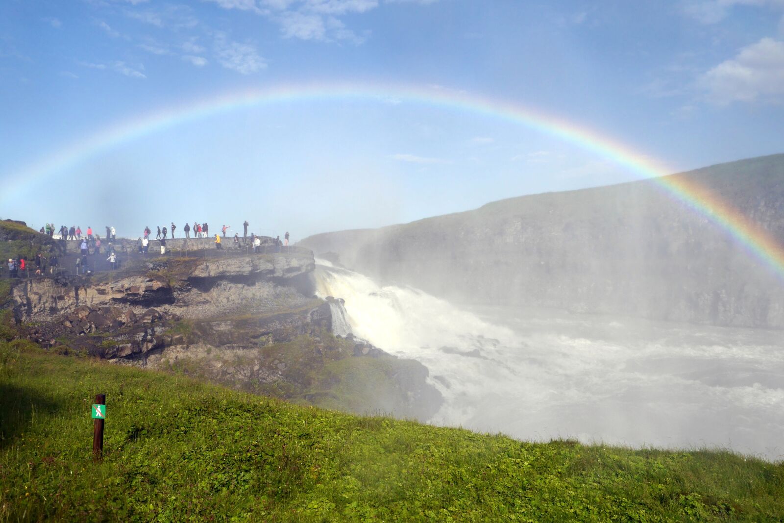 Panasonic Lumix DMC-G6 sample photo. Waterfall, rainbow, gulfoss photography