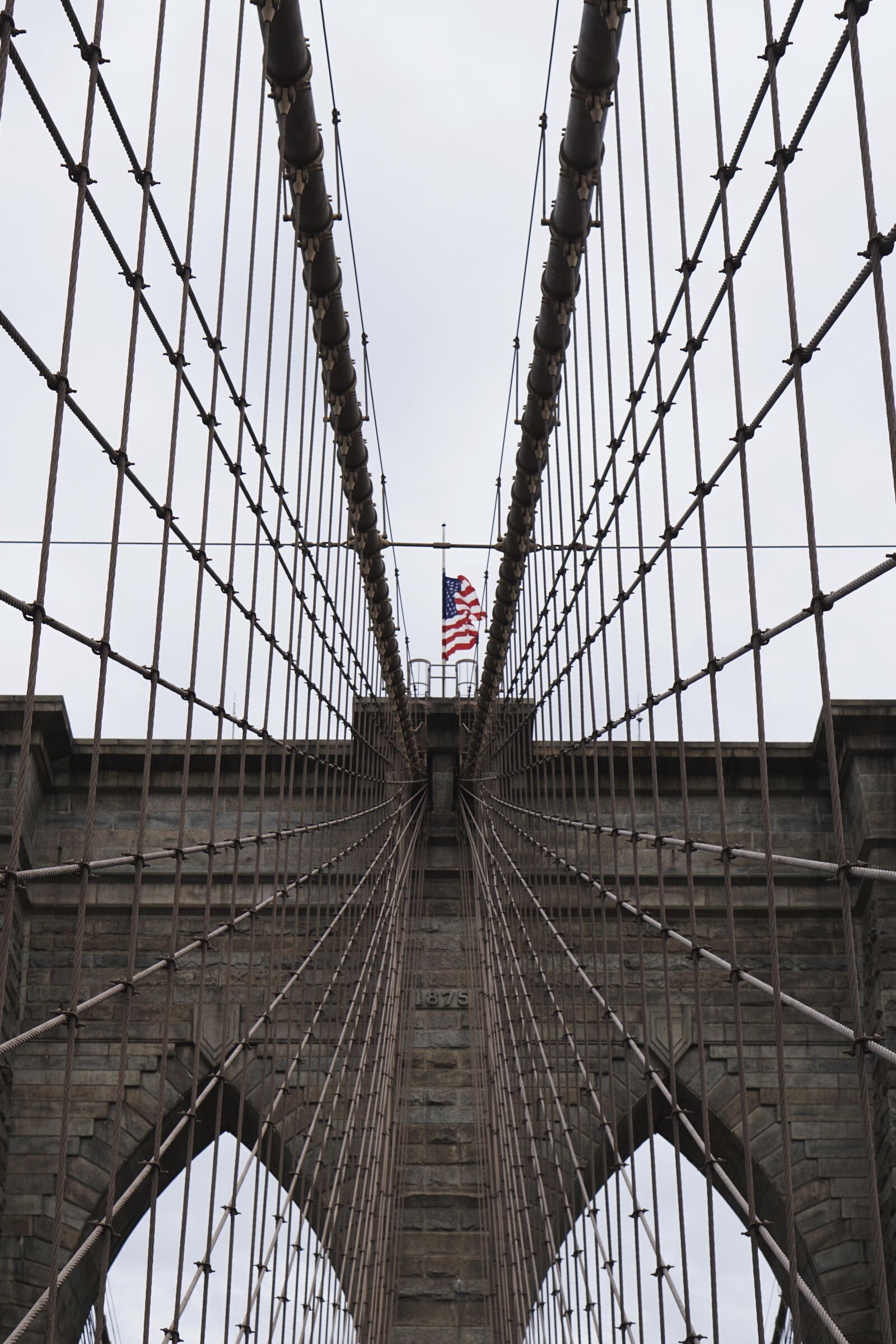 E 50mm F1.8 OSS sample photo. American, flag, brooklyn, brooklyn photography