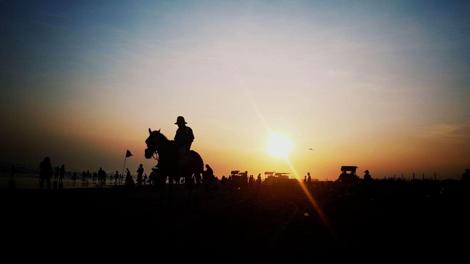 Samsung Galaxy S7 Edge sample photo. Horse, horse, rider, sunset photography