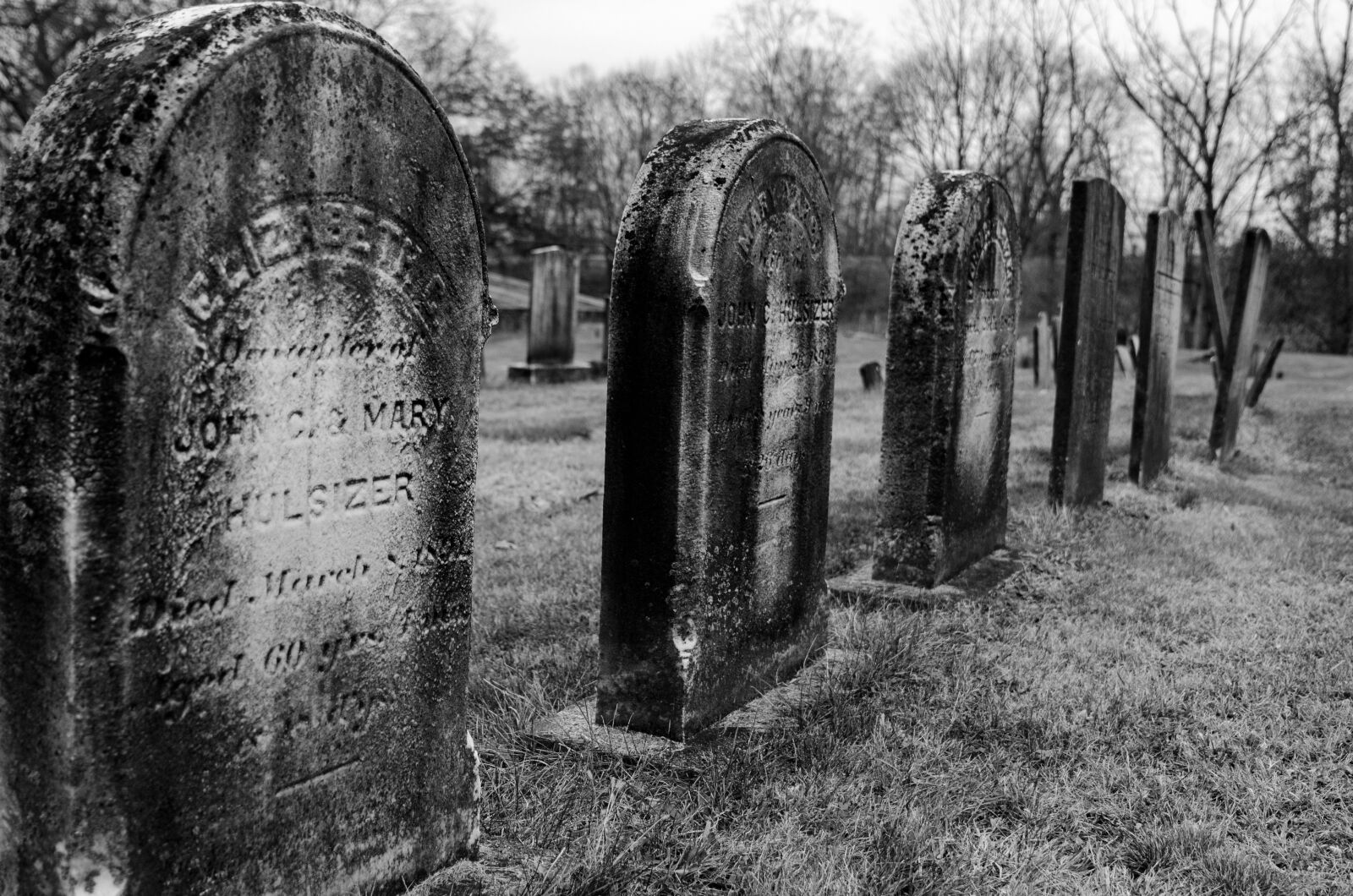 Tamron SP 24-70mm F2.8 Di VC USD sample photo. Tombstones, graveyard, graves photography