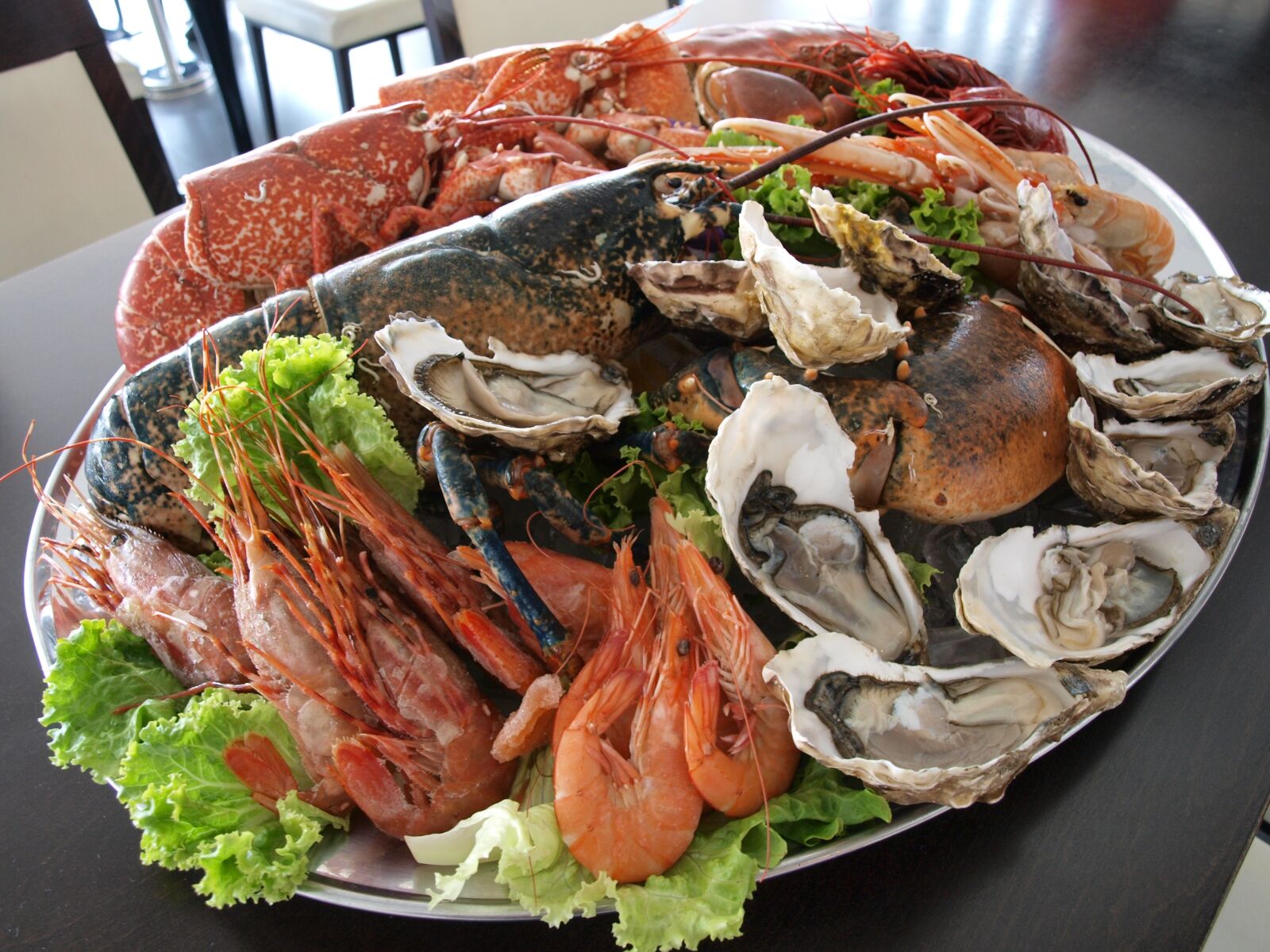 Olympus E-520 (EVOLT E-520) sample photo. Oysters, prawns, clams photography