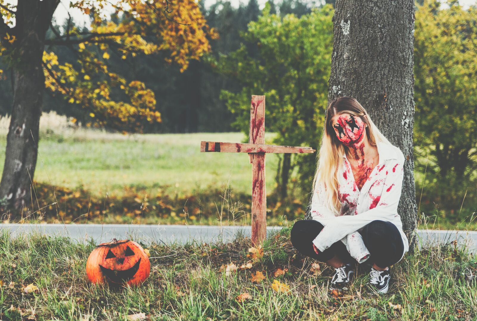 Nikon D810 sample photo. Tree, halloween, forest photography