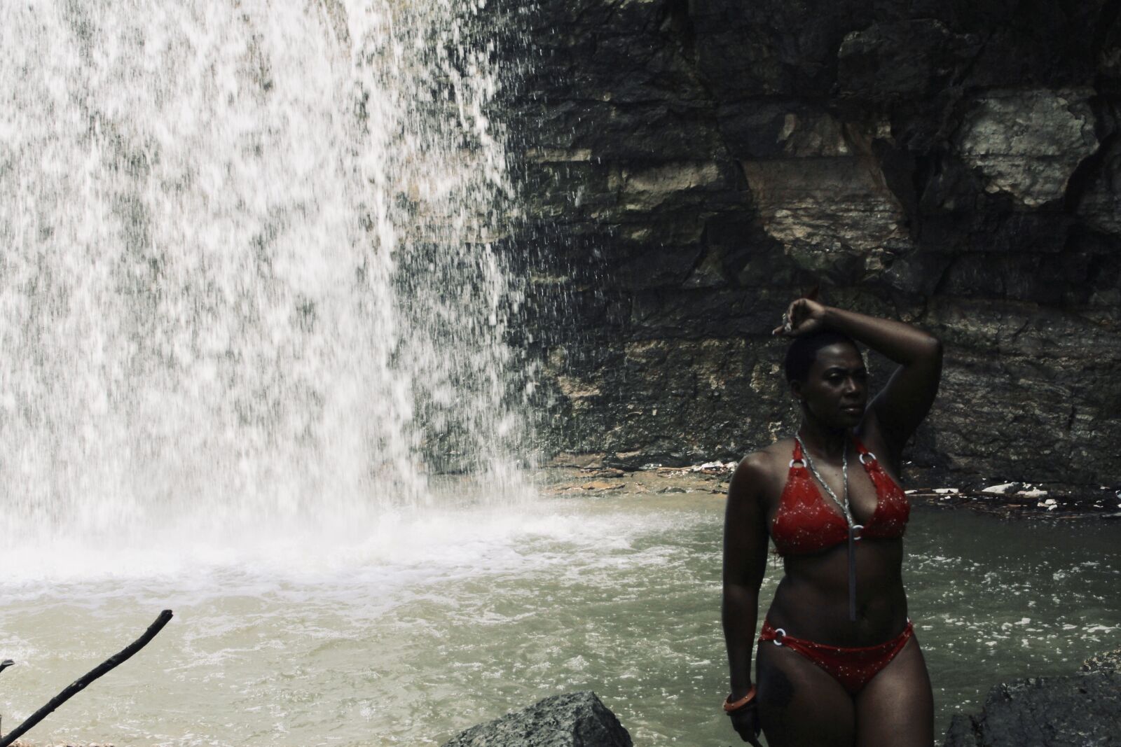 Canon EOS 7D sample photo. Waterfall, destination, bikini photography