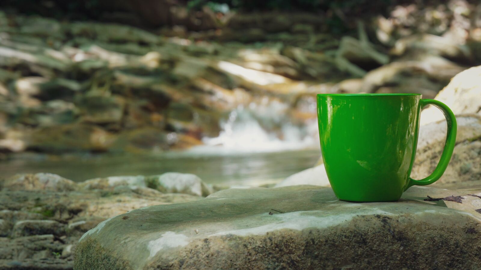 Sony E 18-55mm F3.5-5.6 OSS sample photo. Cup, green, river photography