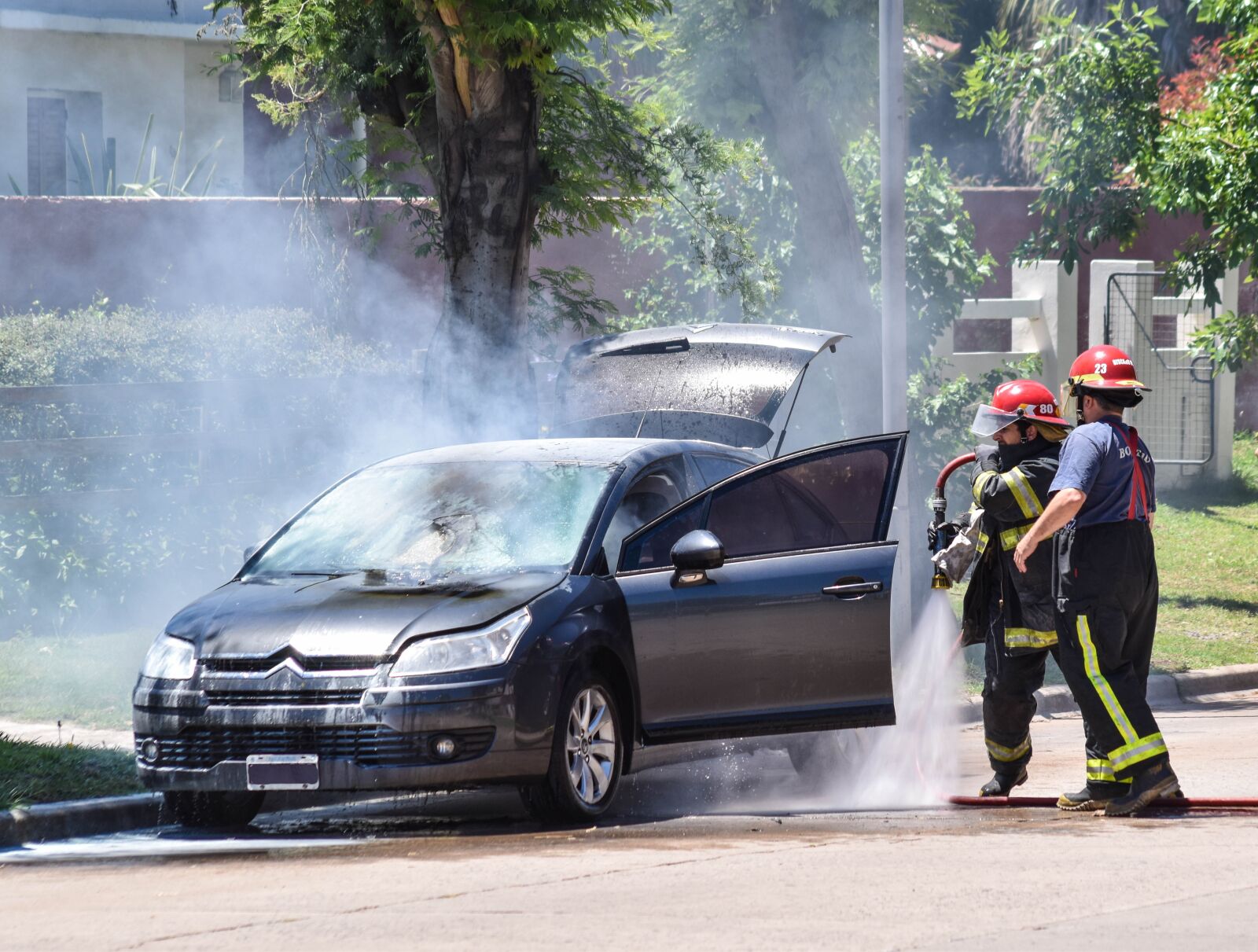 Nikon D5500 sample photo. Fire, automobile, smoke photography