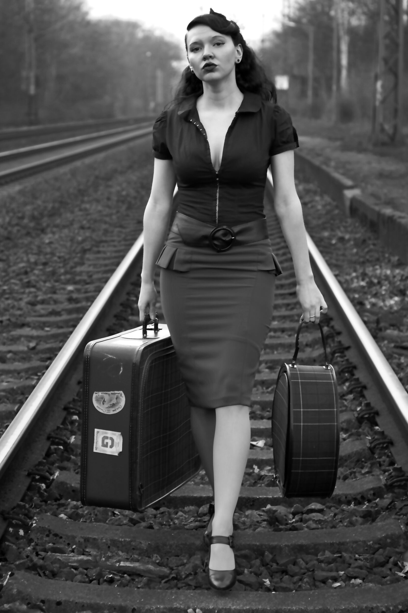 Nikon D80 sample photo. Pin-up, black and white photography
