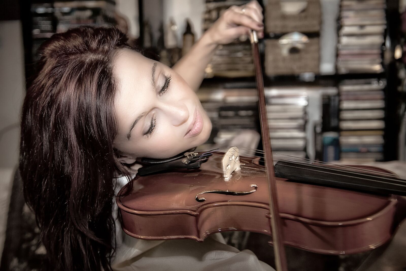 Canon EOS 5D Mark III sample photo. Woman, beautiful, violin photography