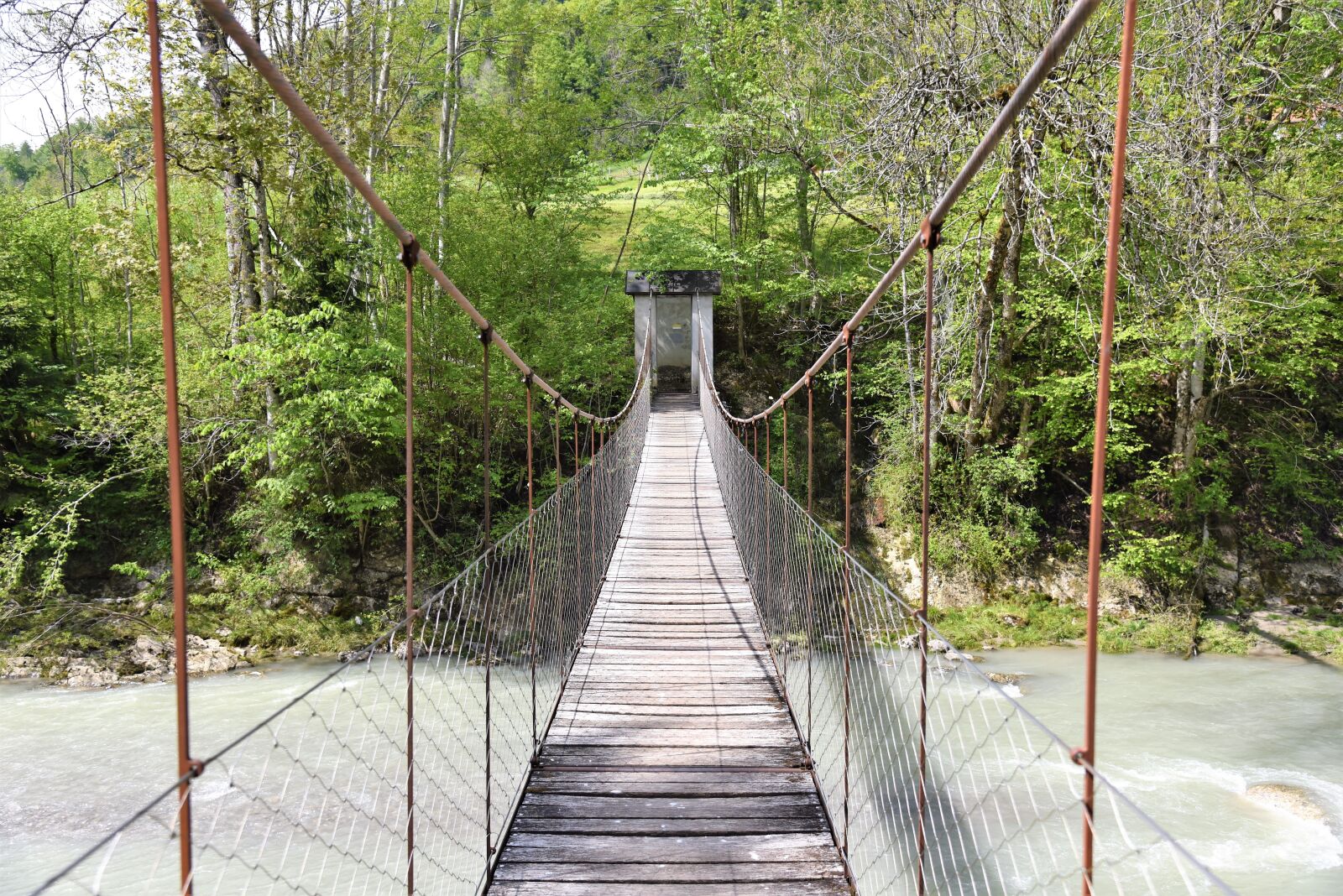 Nikon D750 sample photo. Suspension bridge, wood, nature photography