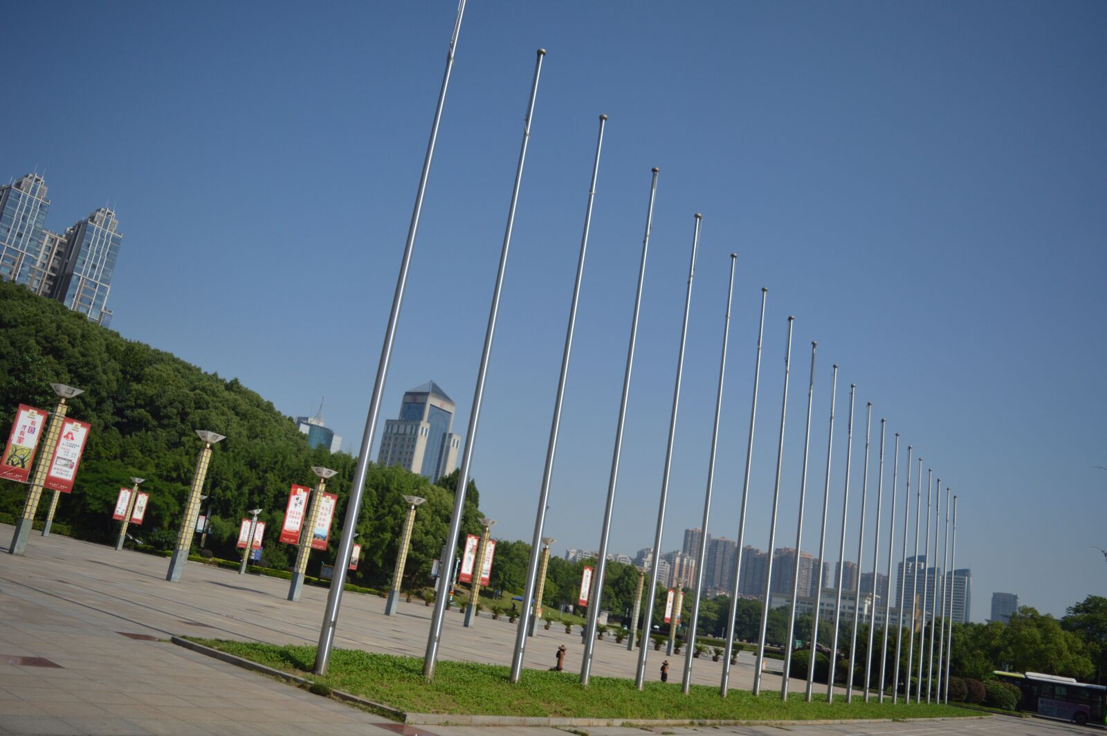 Nikon D3200 sample photo. Sky, flagpole, square photography