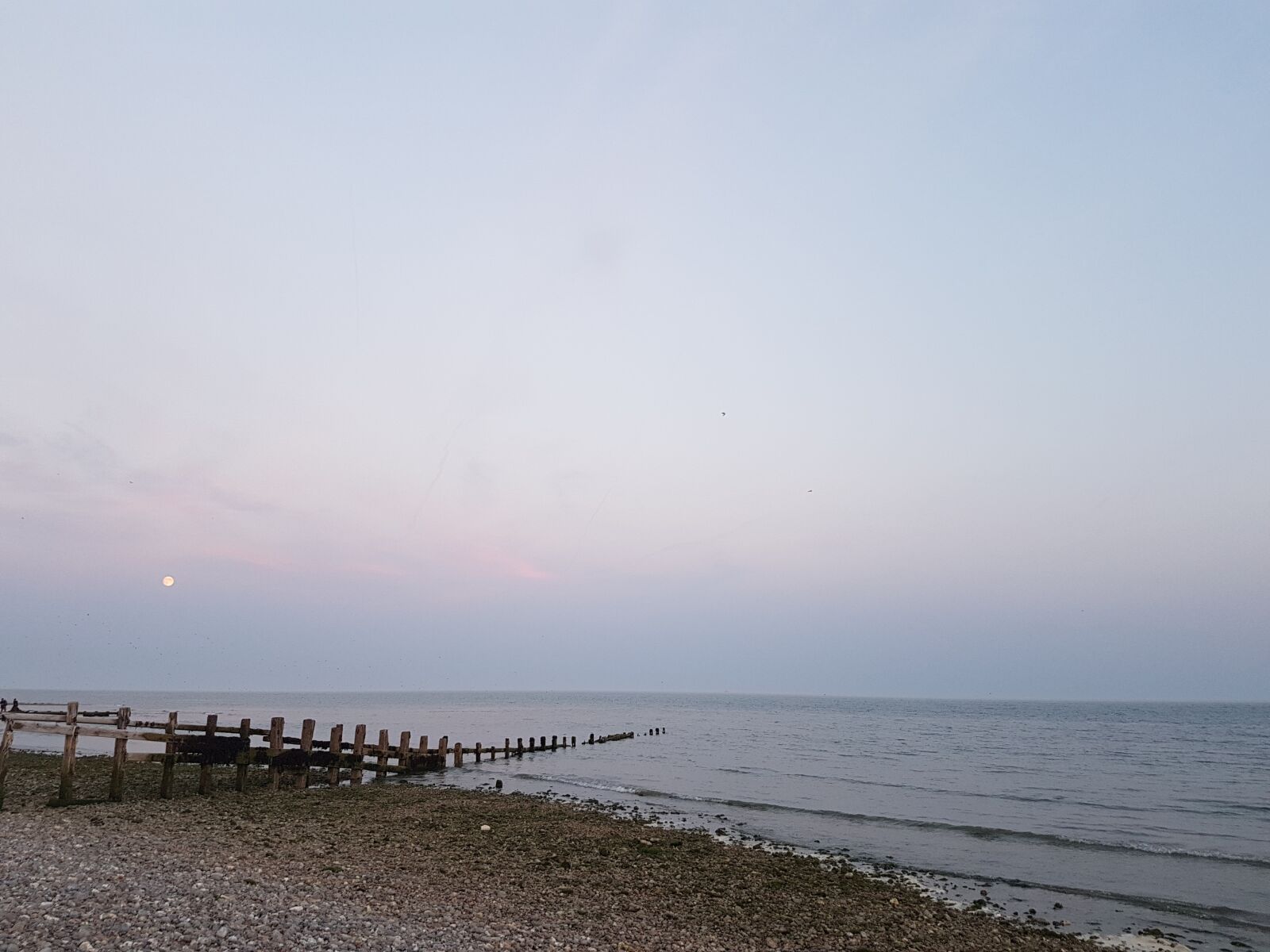 Samsung Galaxy S7 sample photo. Beach, sunset, moon photography