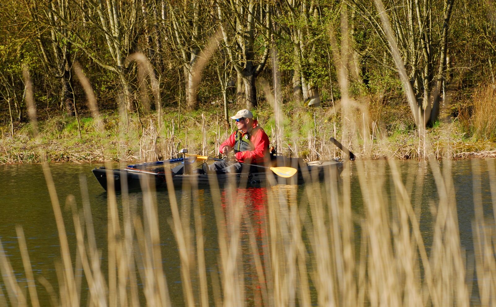 Nikon D200 sample photo. Kayak fishing, lake, fishing photography
