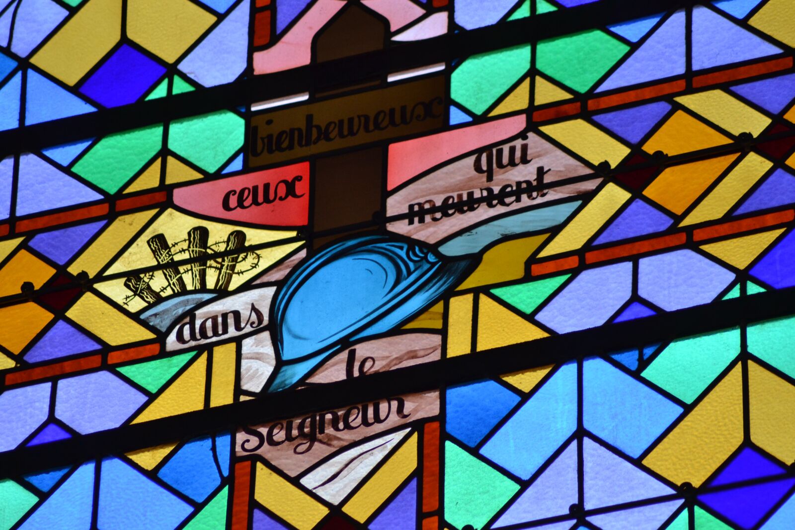 Nikon D3100 sample photo. Stained glass, color, helmet photography