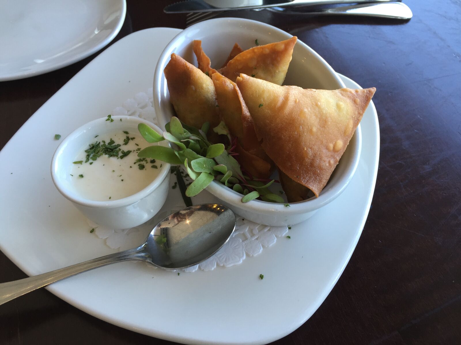 iPhone 6 Plus back camera 4.15mm f/2.2 sample photo. Indian snack, restaurant, food photography
